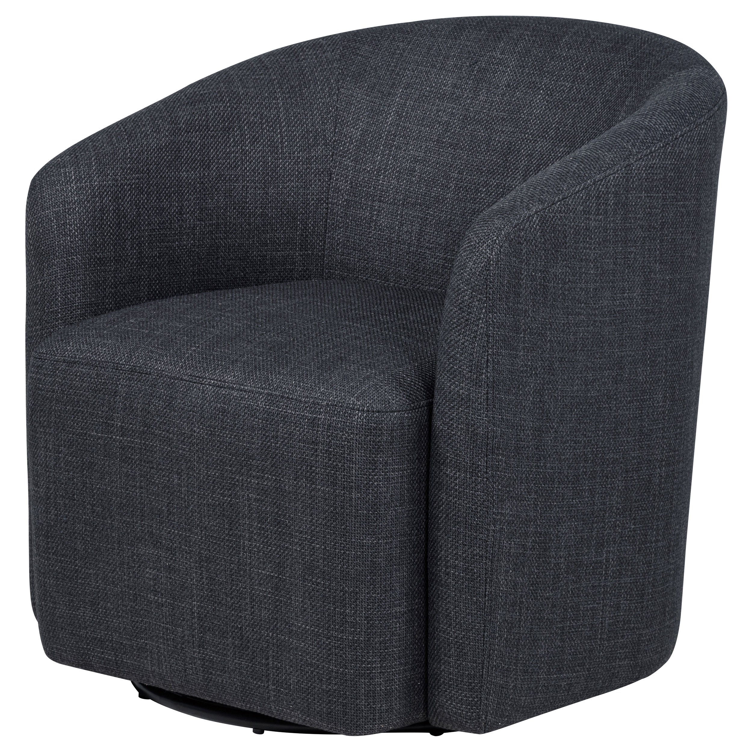 Mossbrook Fabric Upholstered Swivel Accent Chair Anthracite-