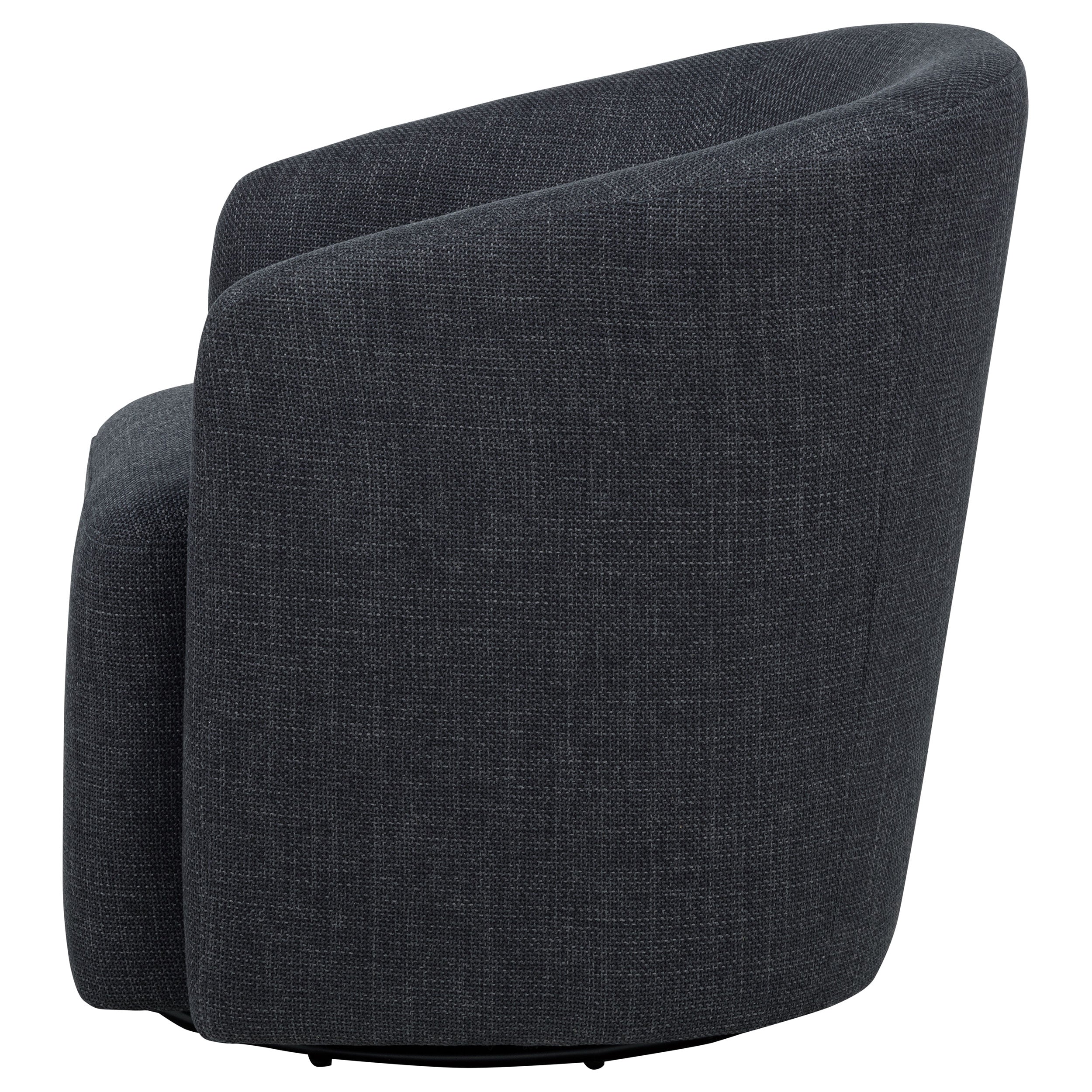 Mossbrook Fabric Upholstered Swivel Accent Chair Anthracite-
