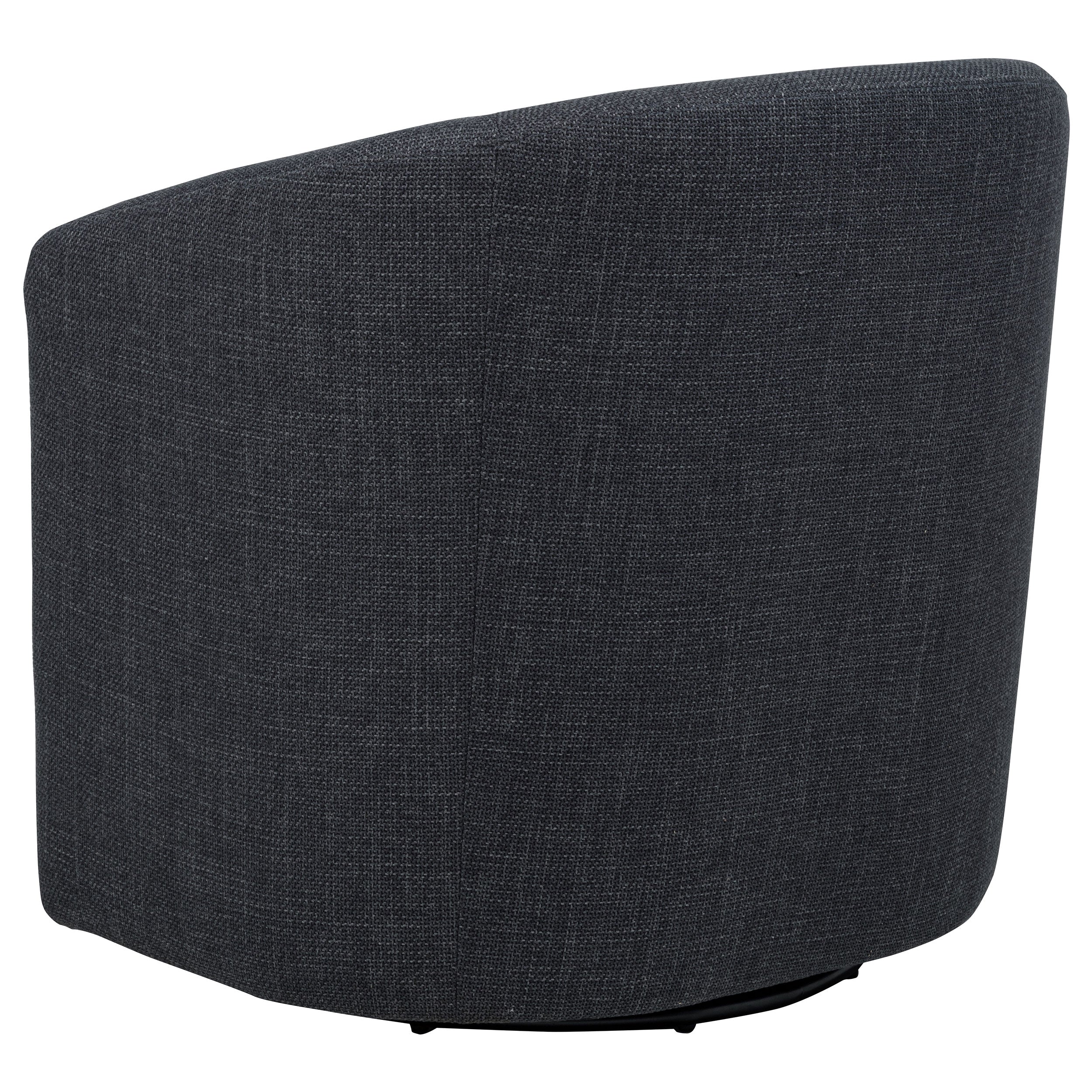Mossbrook Fabric Upholstered Swivel Accent Chair Anthracite-