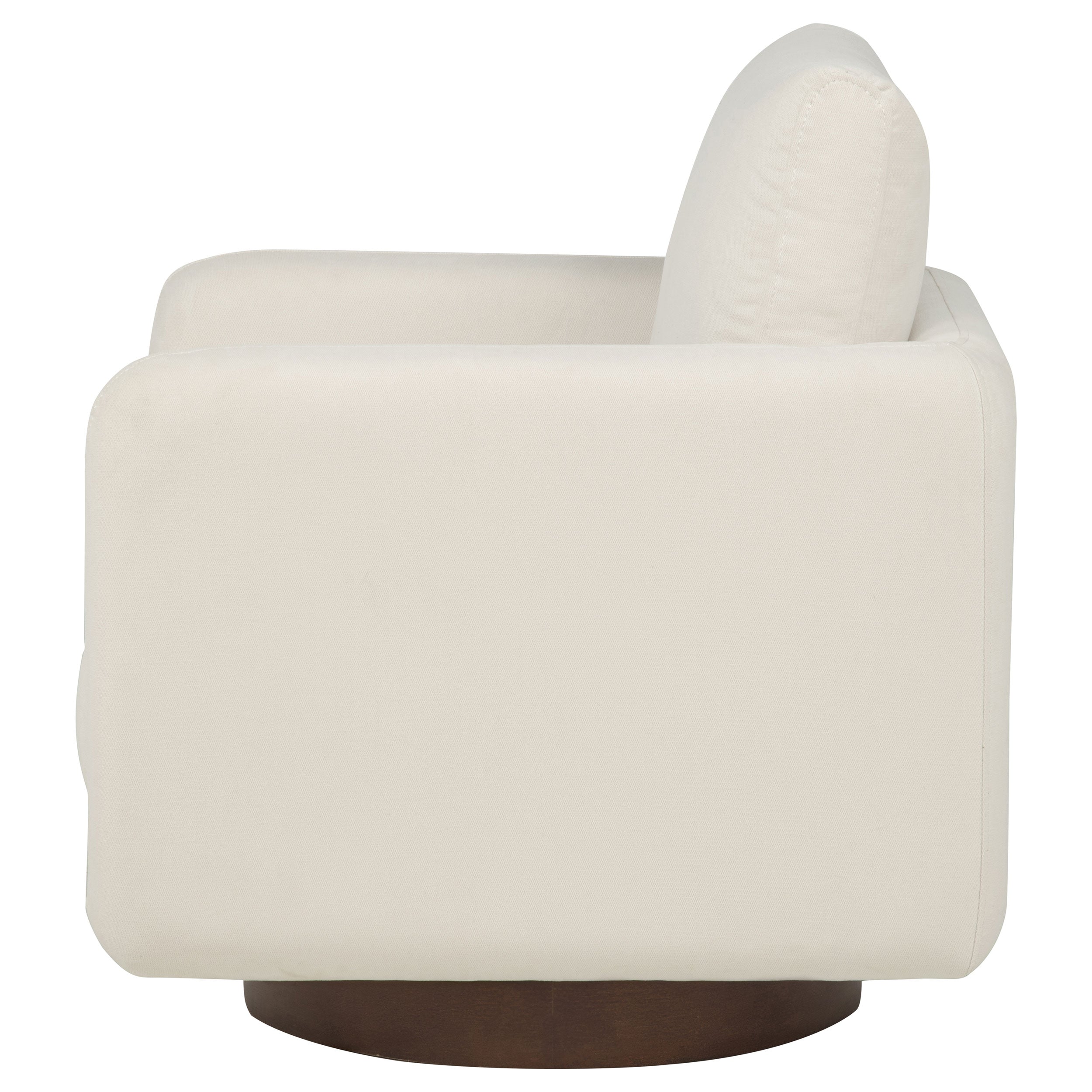 Iris Fabric Upholstered Swivel Accent Chair Ivory-