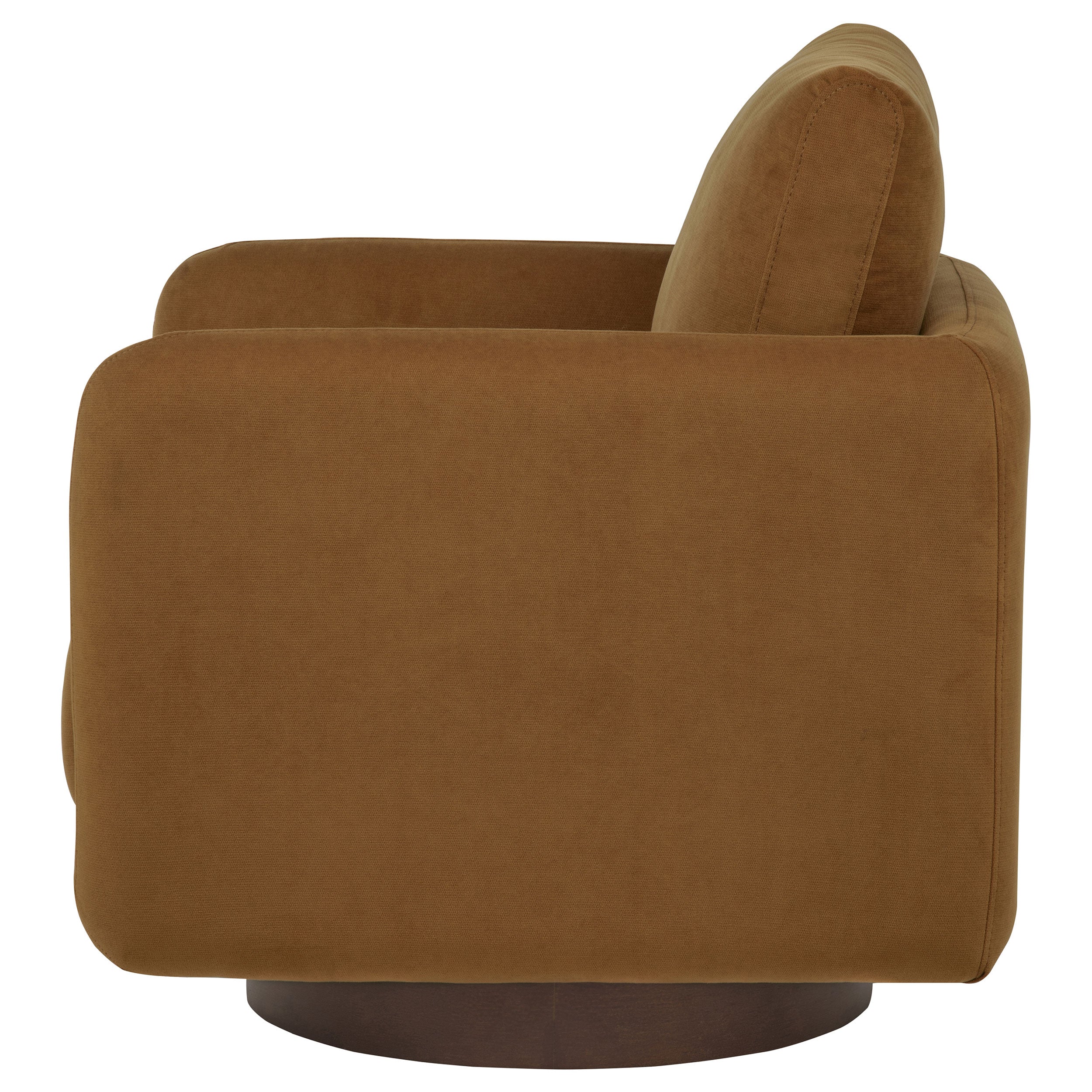Iris Fabric Upholstered Swivel Accent Chair Rust-