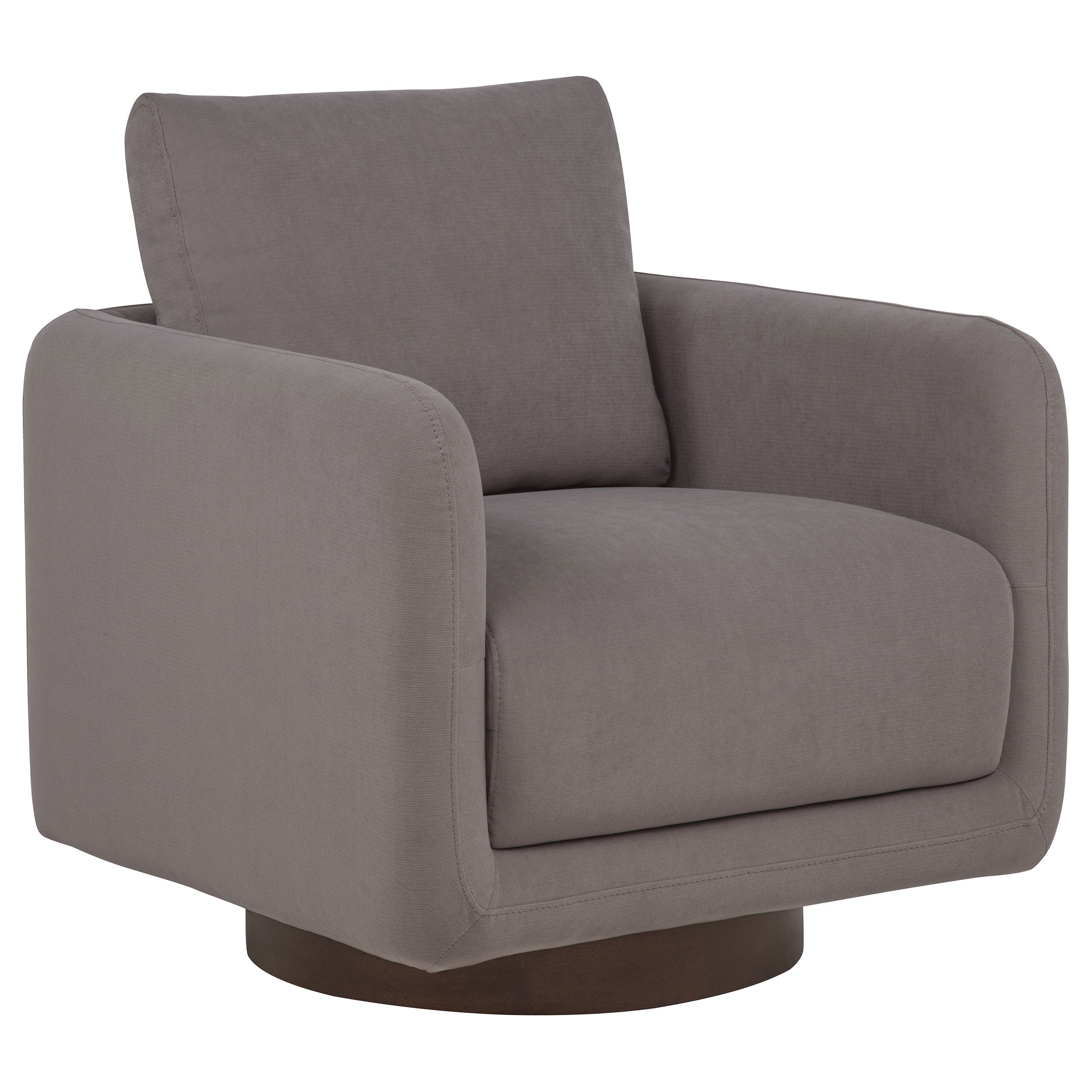 Iris Fabric Upholstered Swivel Accent Chair Stone-