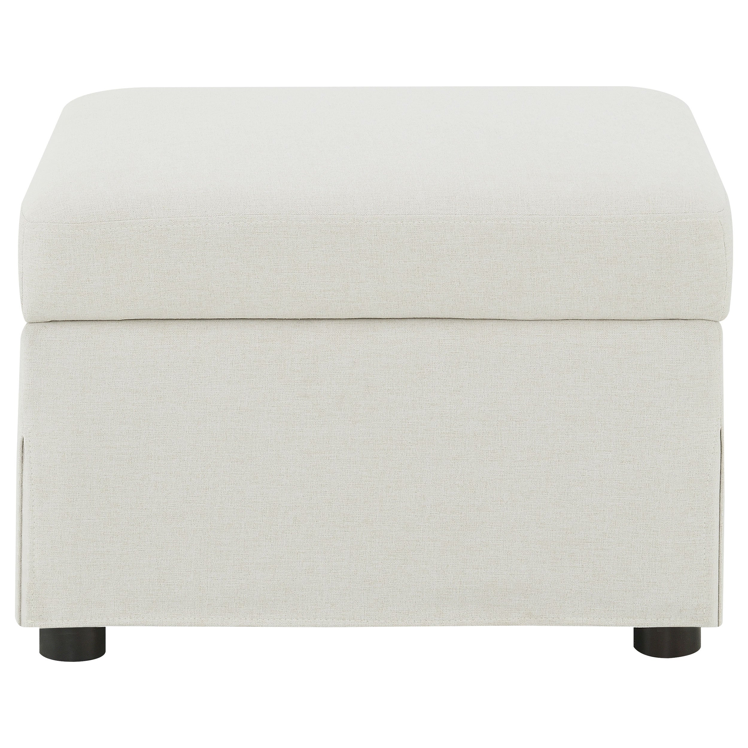 Winter Upholstered Hydraulic Lift Top Storage Ottoman Beige-