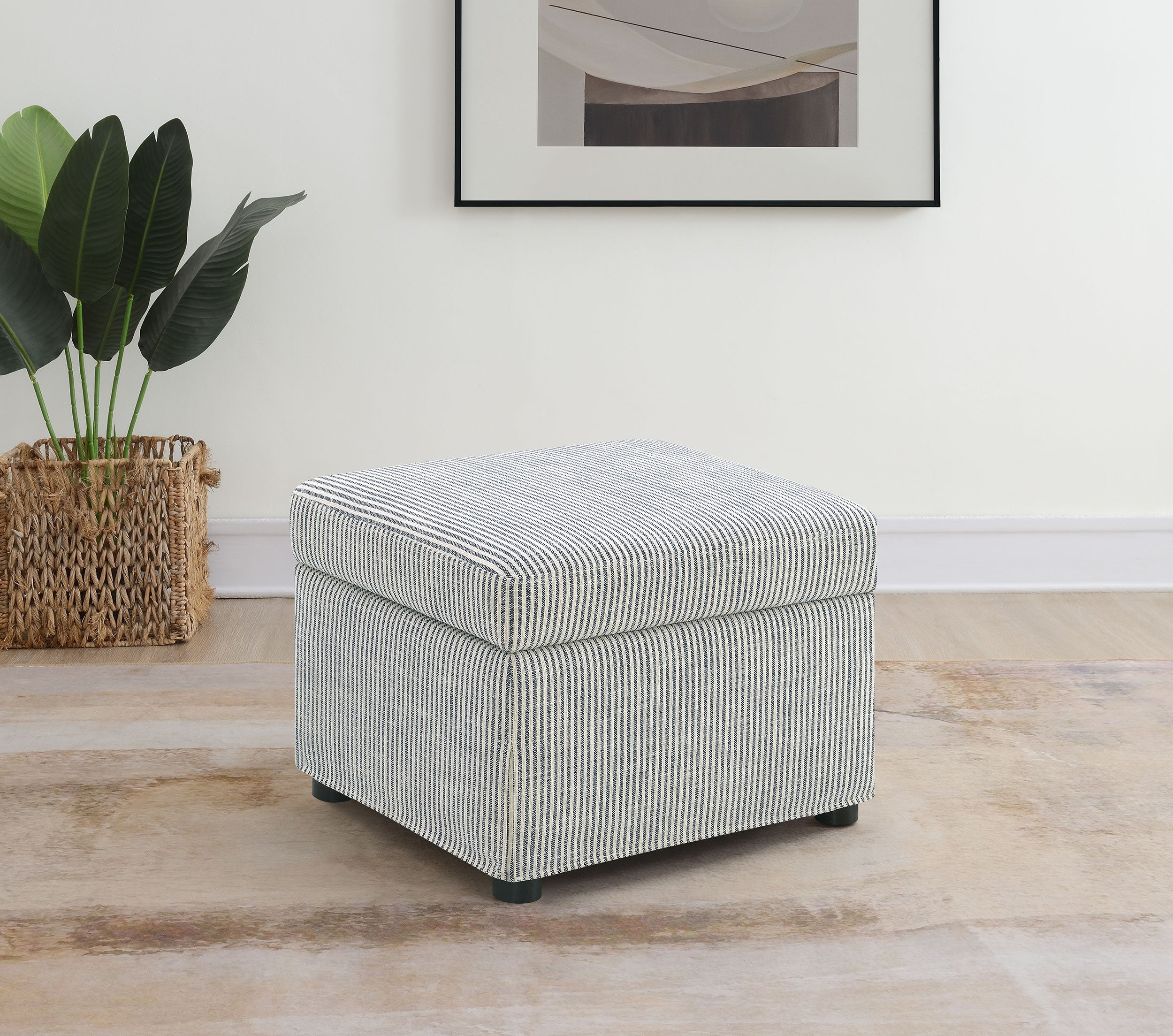 Winter Upholstered Hydraulic Lift Top Storage Ottoman Grey-