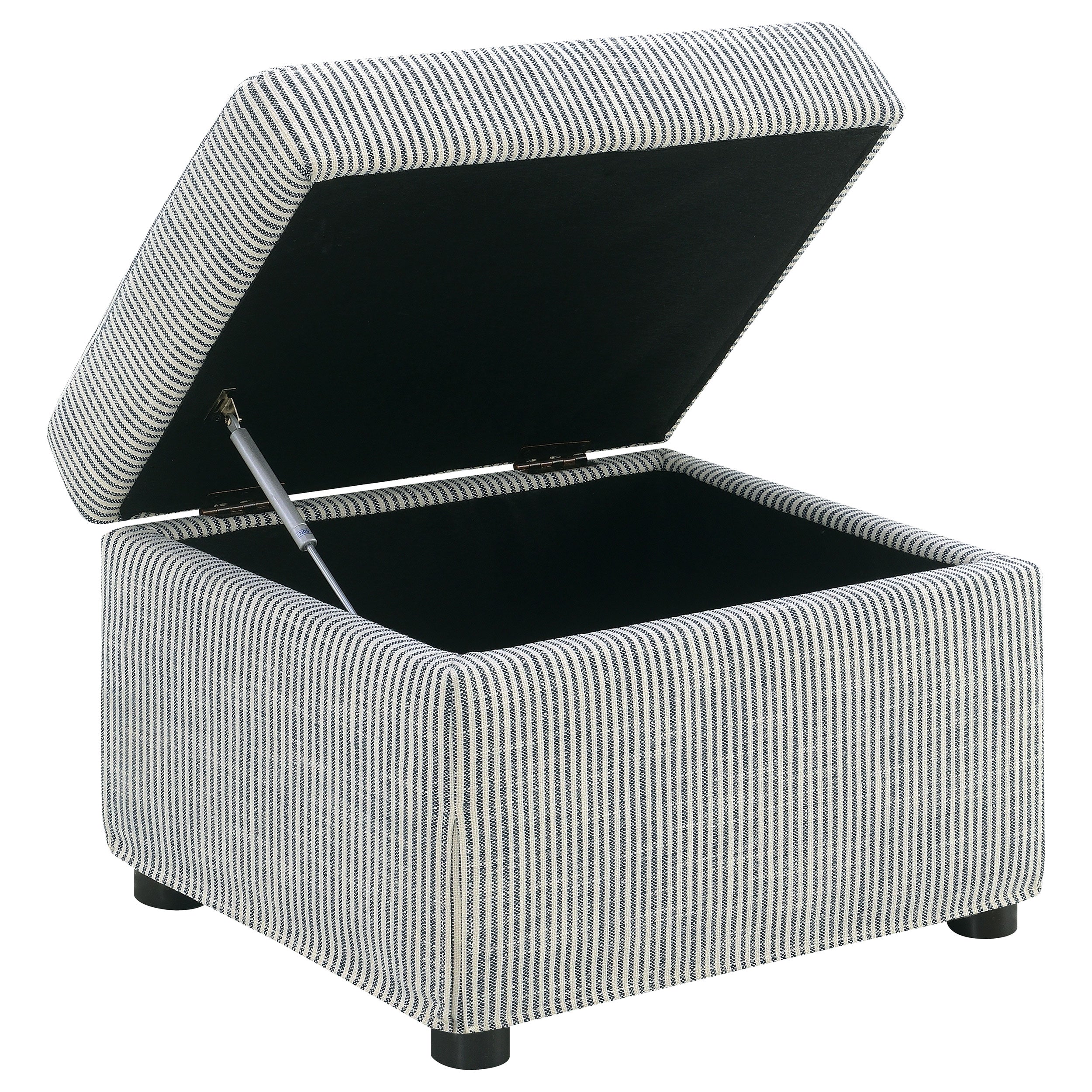 Winter Upholstered Hydraulic Lift Top Storage Ottoman Grey-
