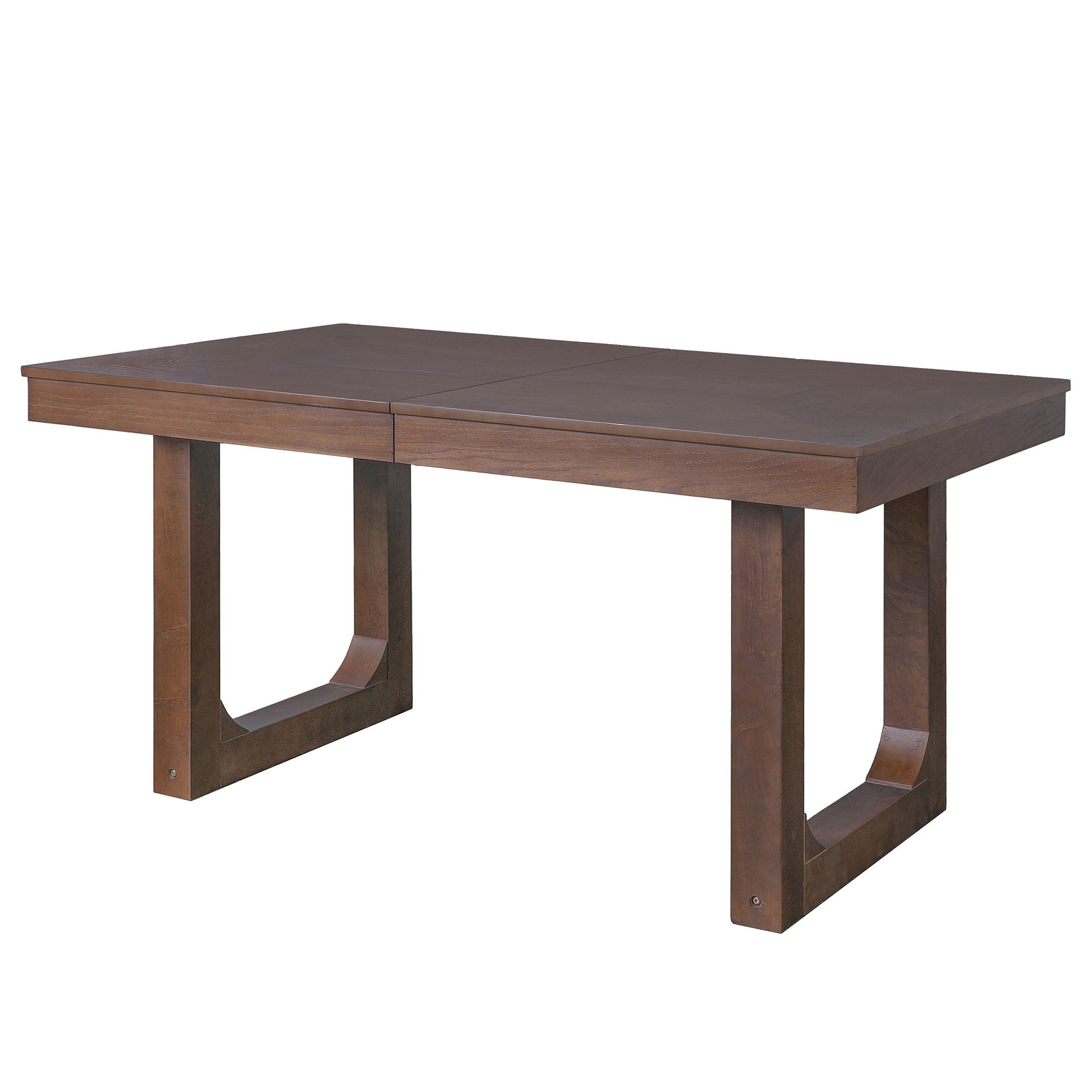 Farmhouse Wooden Kitchen Table With Removable Leaf
