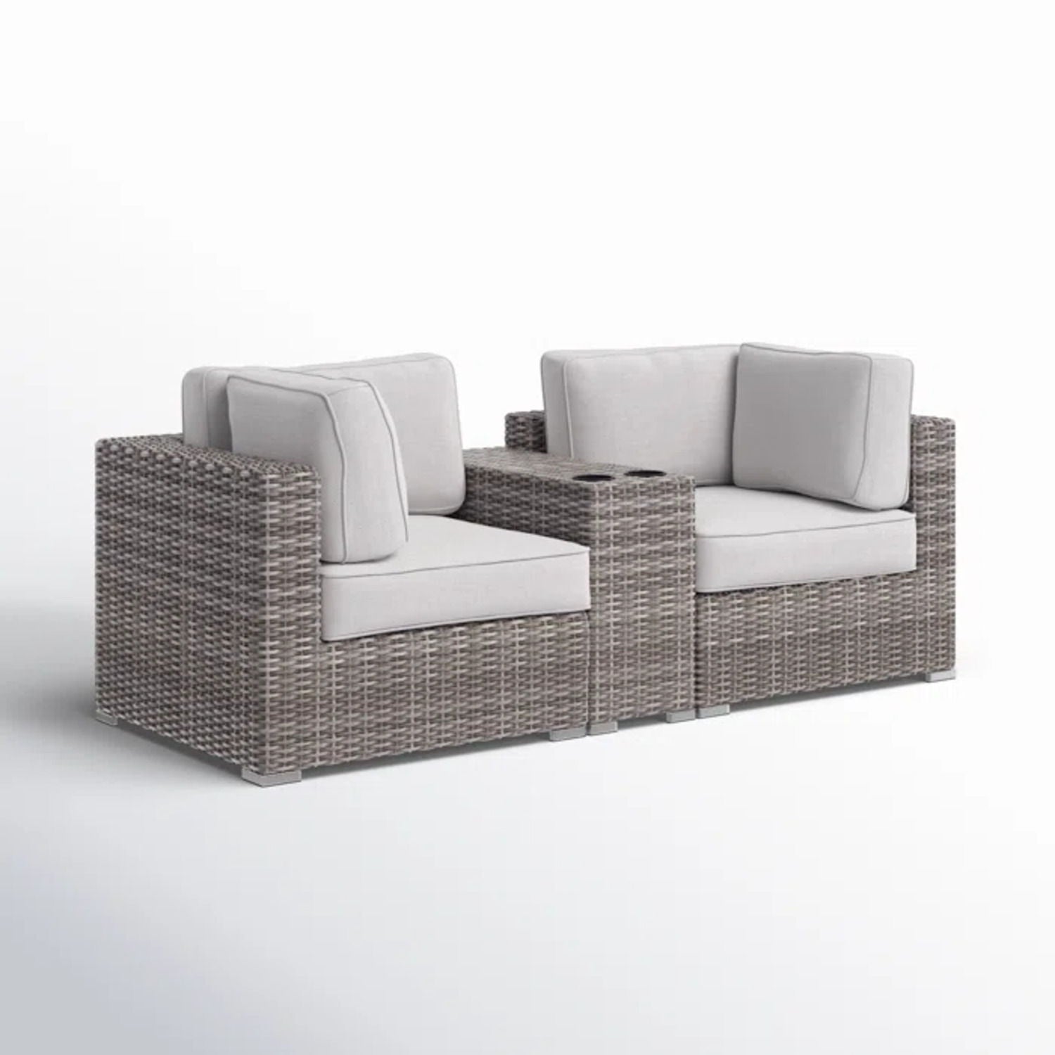 Handcrafted Outdoor Loveseat With Wicker Seating - Best Buy Furniture