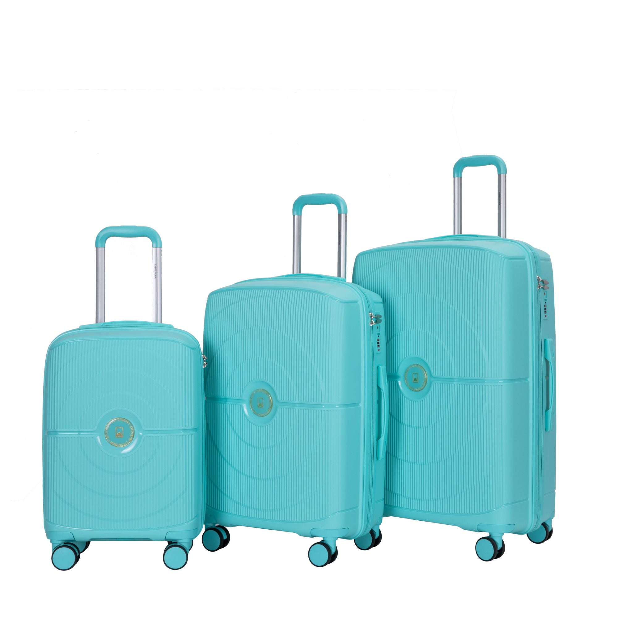 3 Piece Set Expandable Hardshell Suitcase Double Spinner Wheels