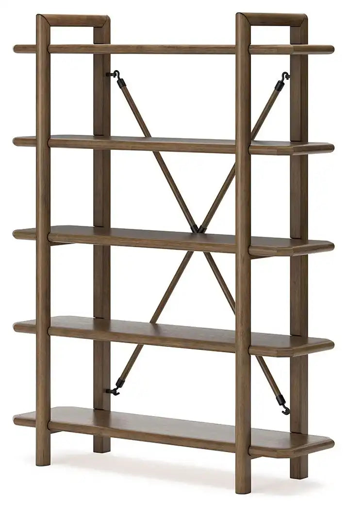 Roanhowe - Bookcase - Brown - Best Buy Furniture