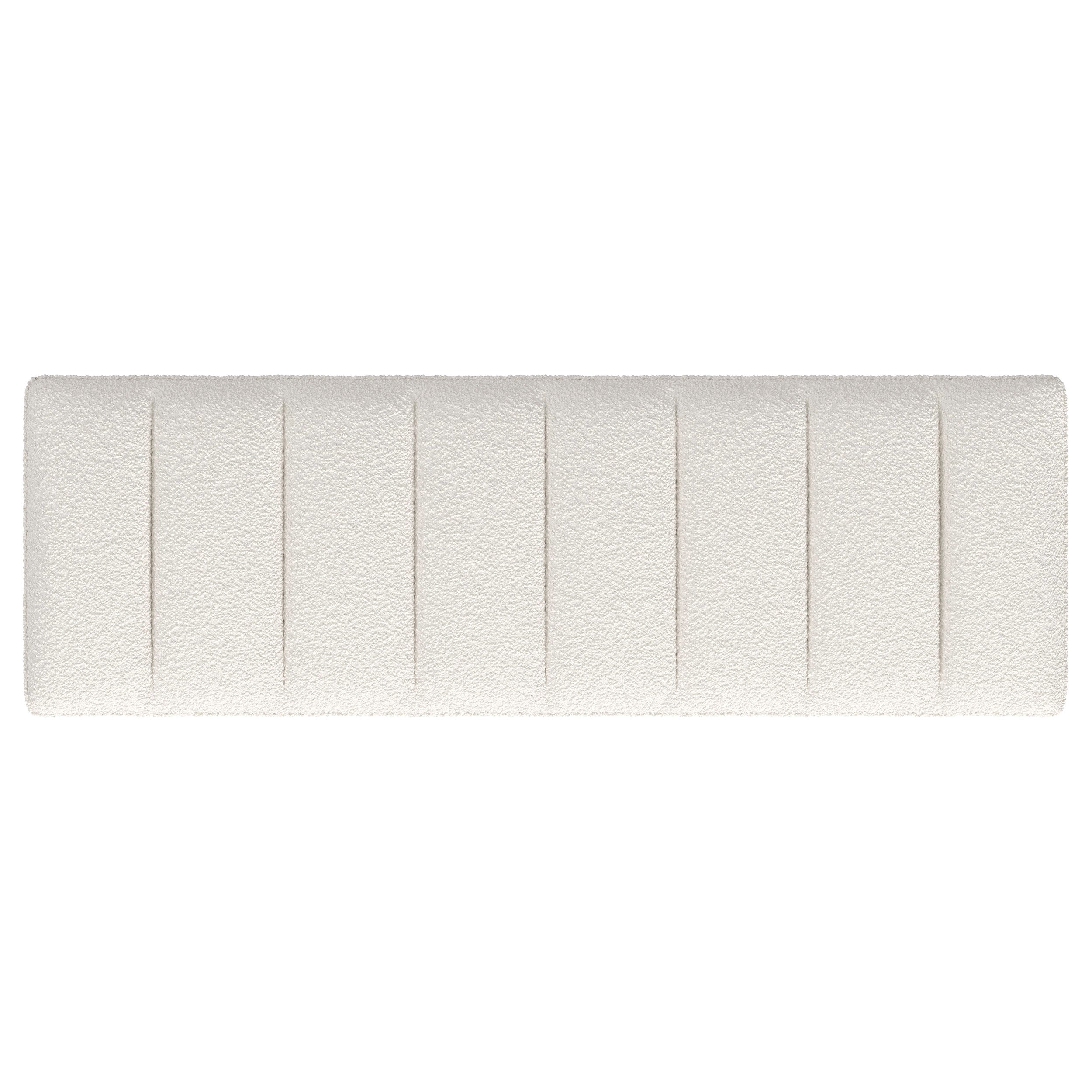 Mesa Boucle Upholstered Tufted Accent Bench Vanilla-