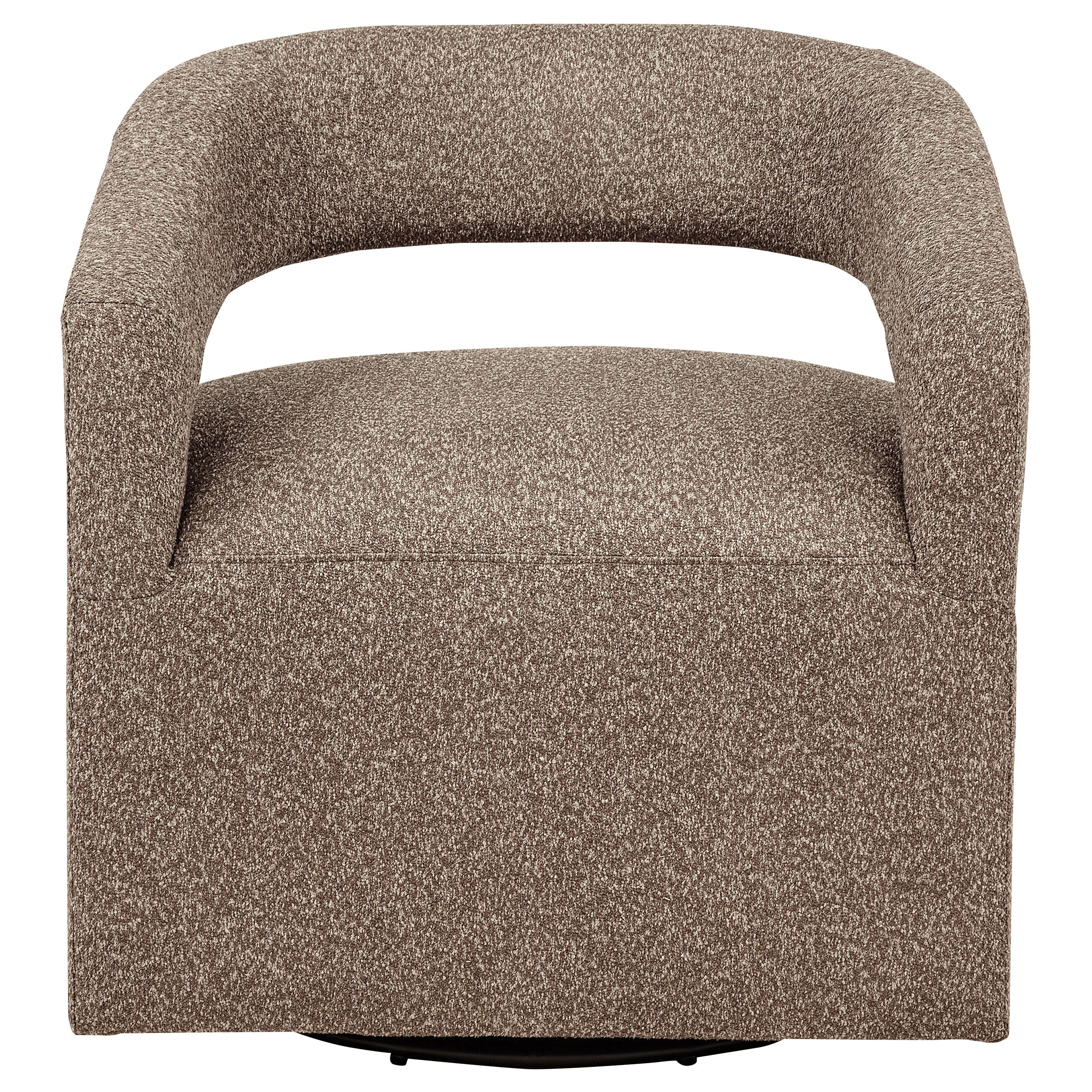 Westhill Boucle Upholstered Swivel Accent Chair Rocky Road-