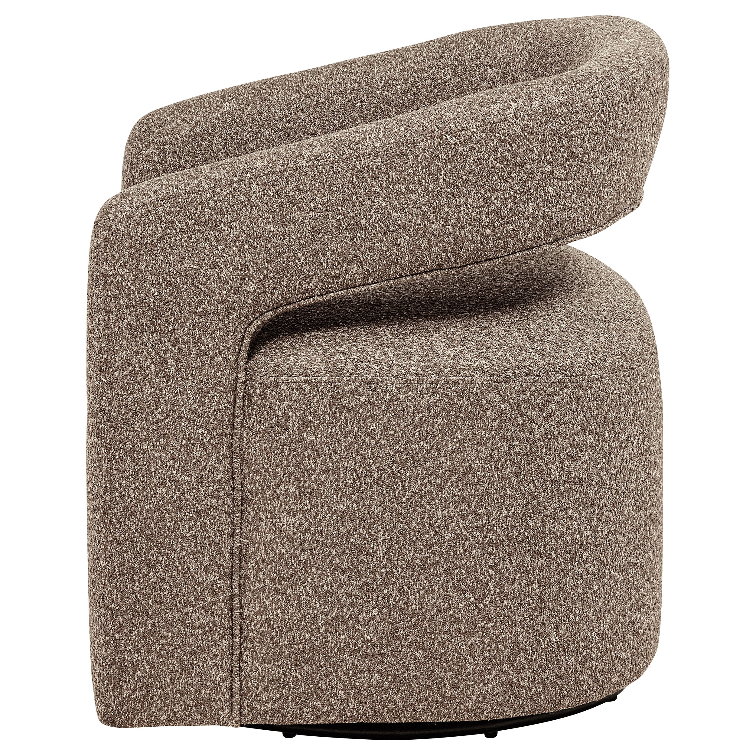 Westhill Boucle Upholstered Swivel Accent Chair Rocky Road-