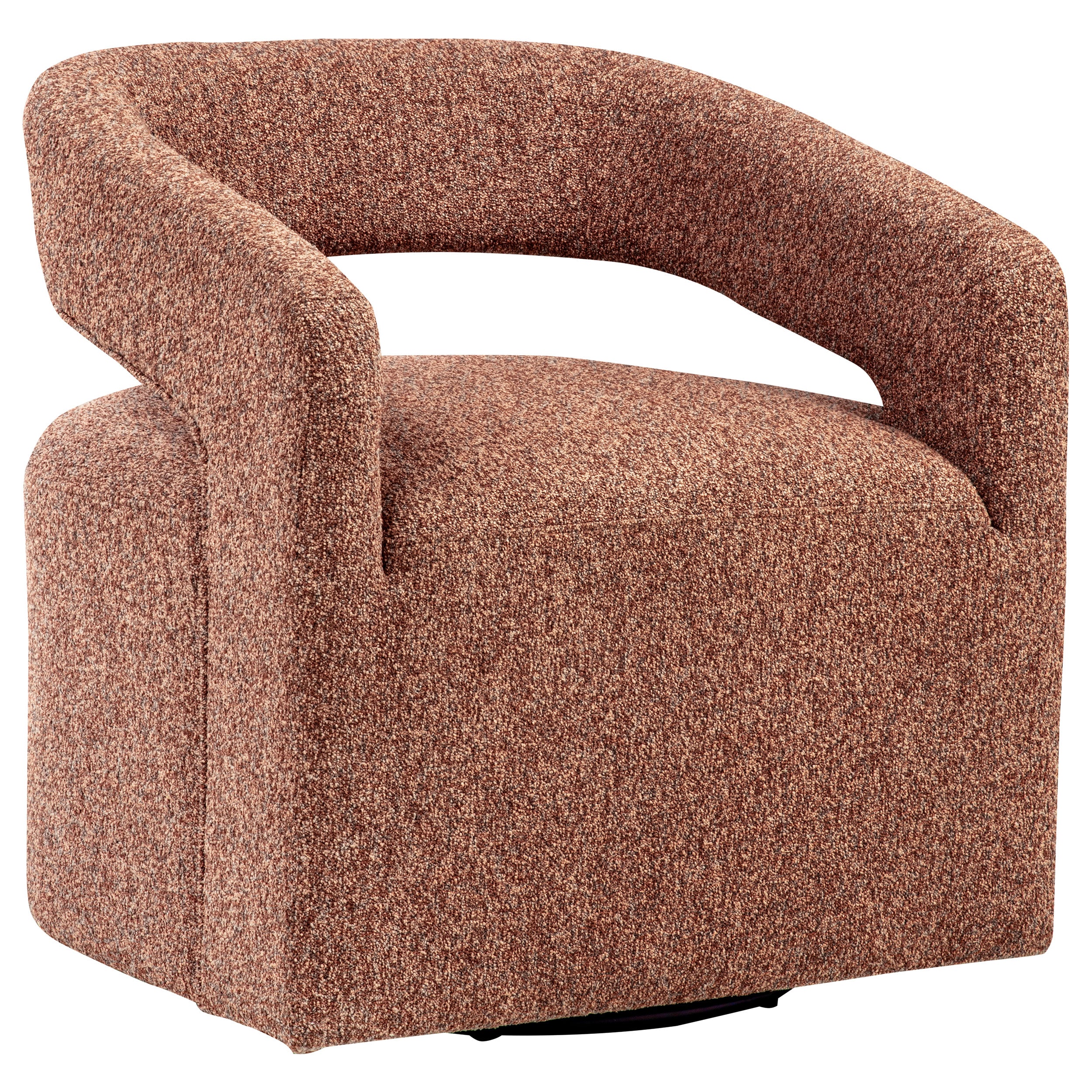 Westhill Boucle Upholstered Swivel Accent Chair Berry-