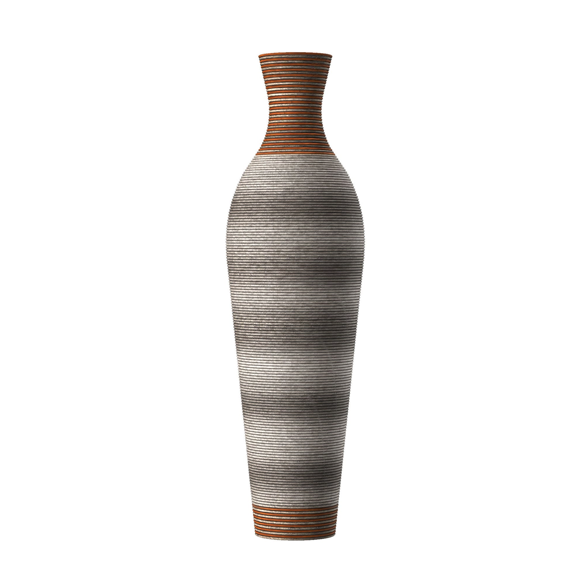 Tall Vase - Brown Decorative Floor Vase, Classic Neat Floor Vase Tall Freestanding Flower Holder, Artificial Rattan Vase, Floor Vase, Flower Holder For Home Decor - Gray - Best Buy Furniture