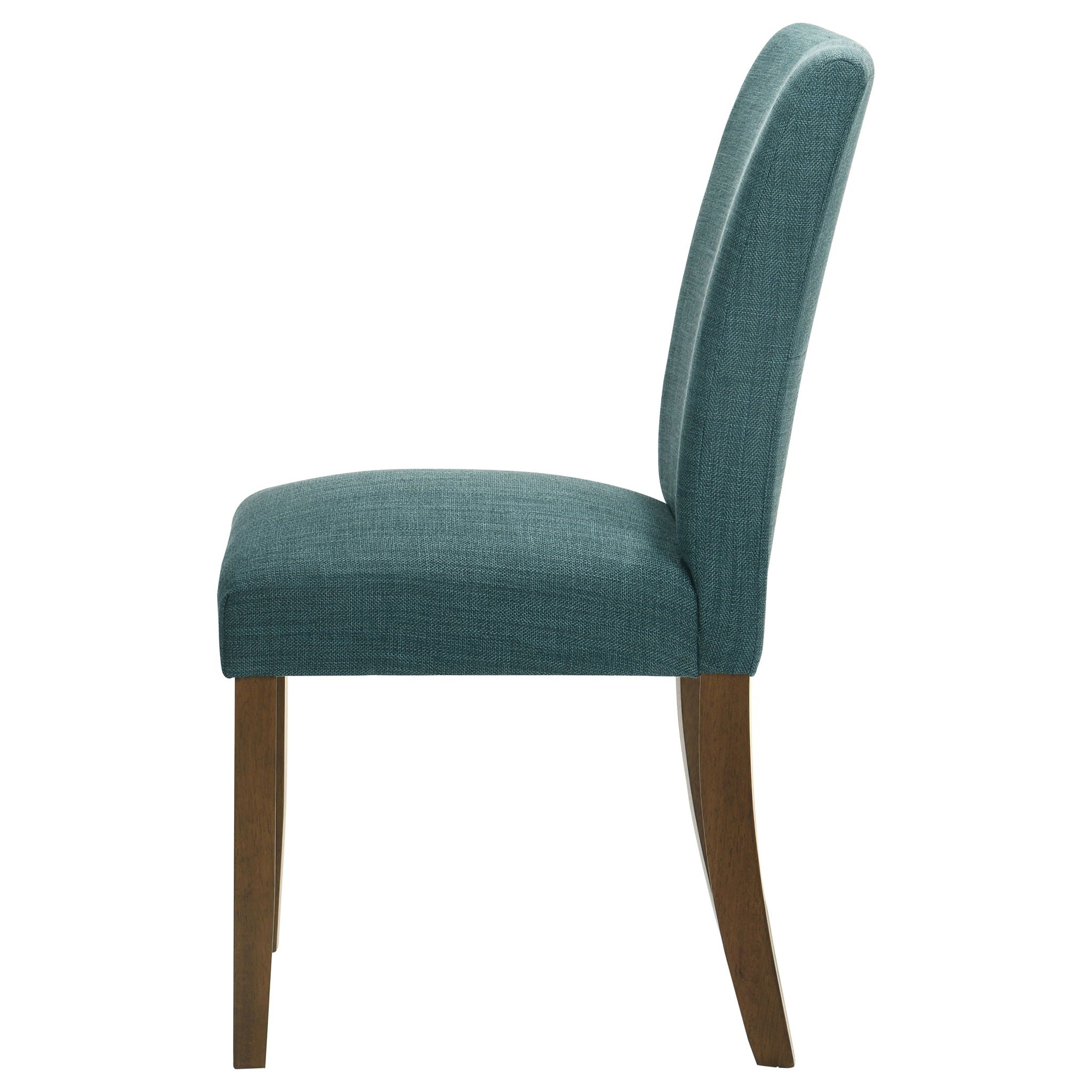 Luxe Upholstered Dining Side Chairs With Gently Curved Back (Set of 2)