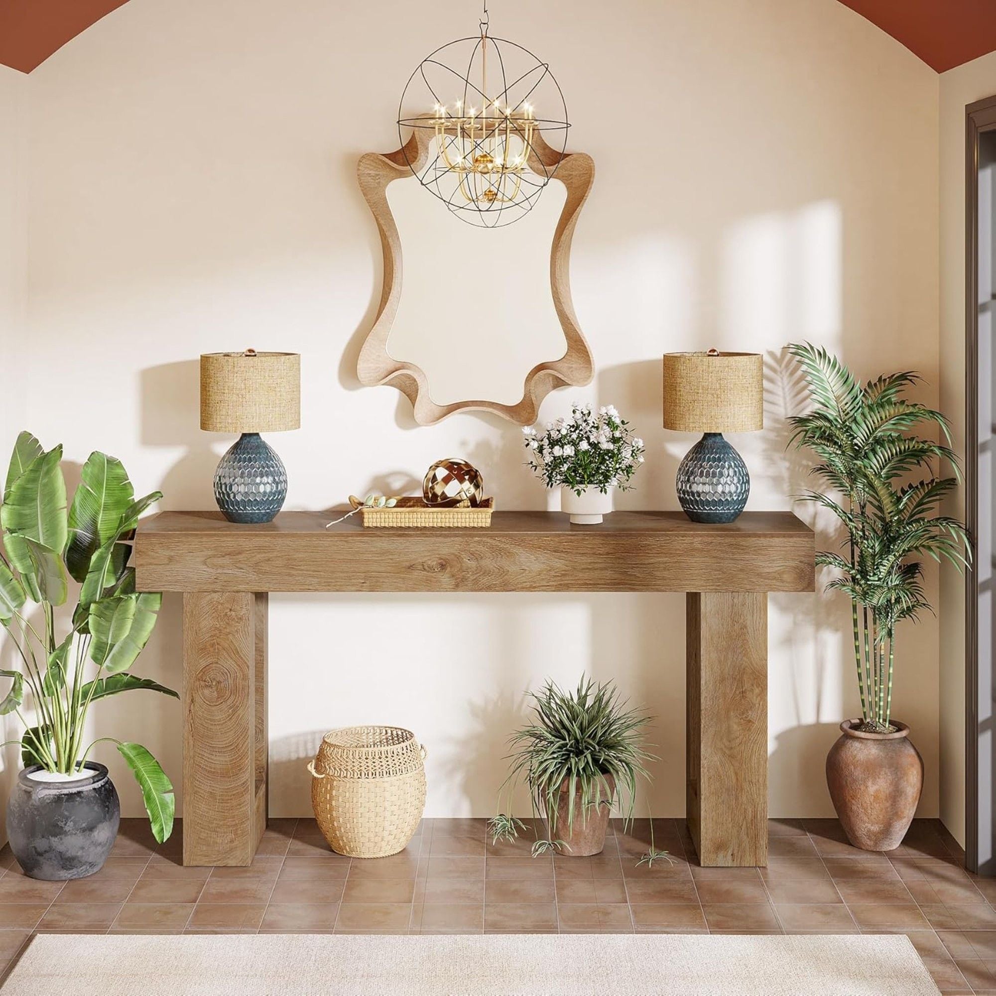 Console Table, Extra Long Narrow Sofa Table For Living Hallway