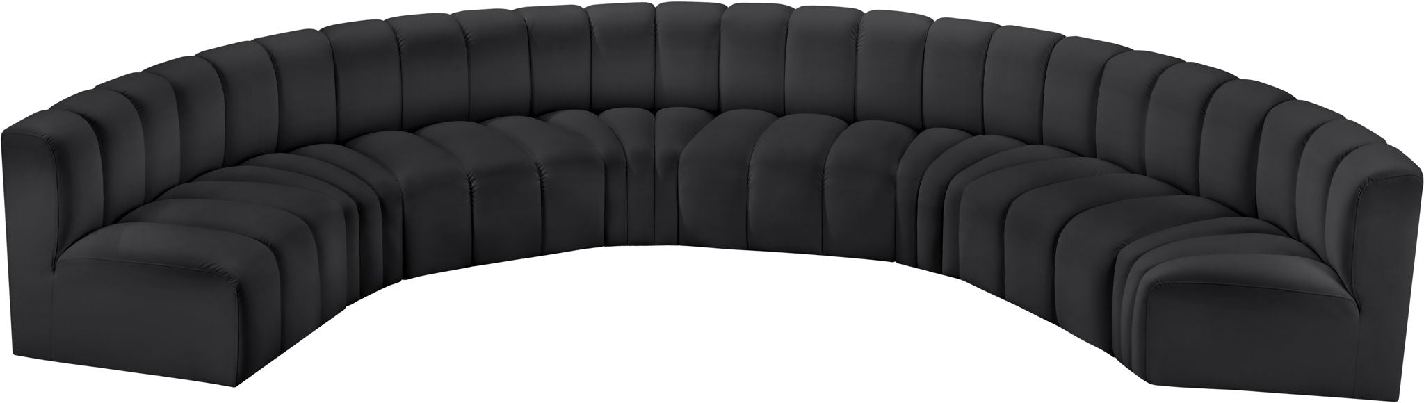 Arc - Faux Leather 8 Piece U-Shaped Modular Sofa