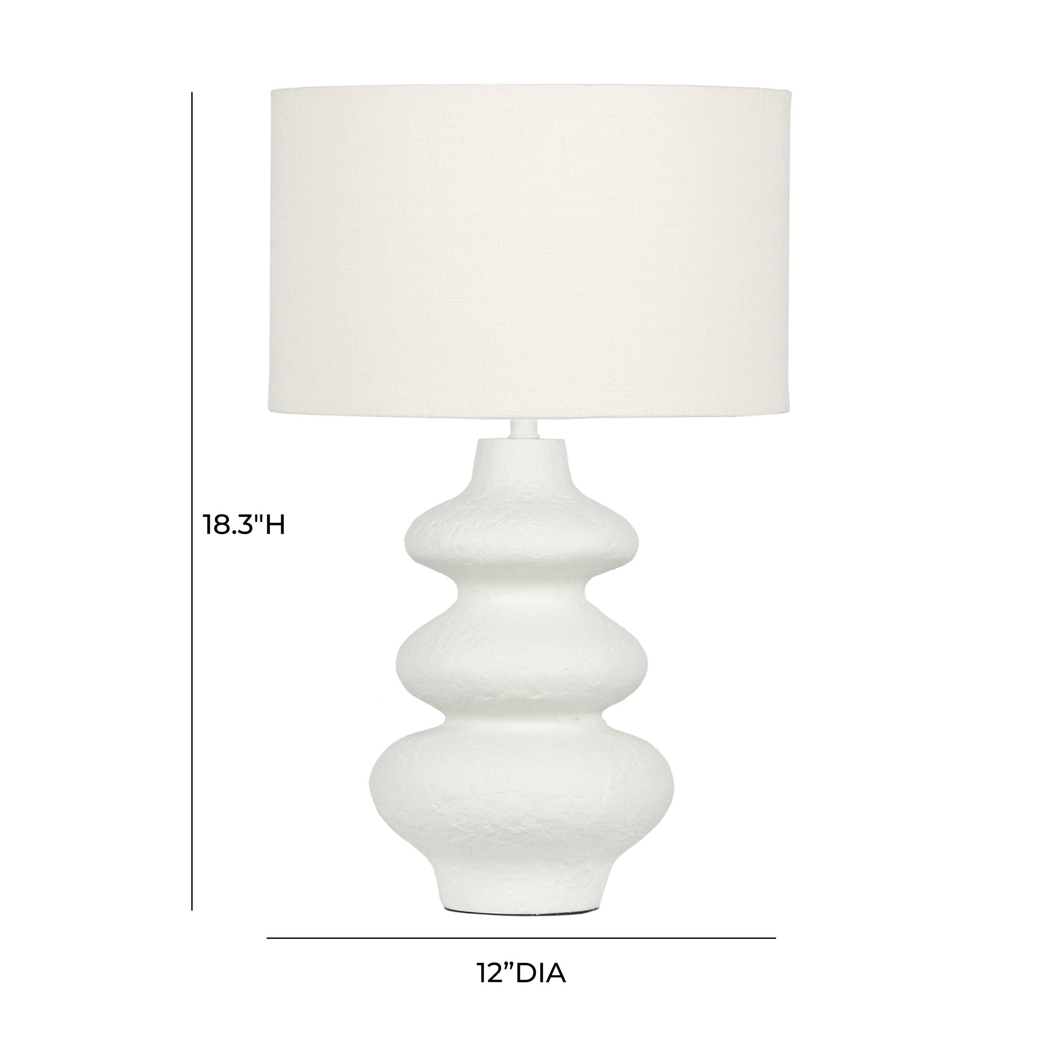 Riviera - Textured Table Lamp - Cream