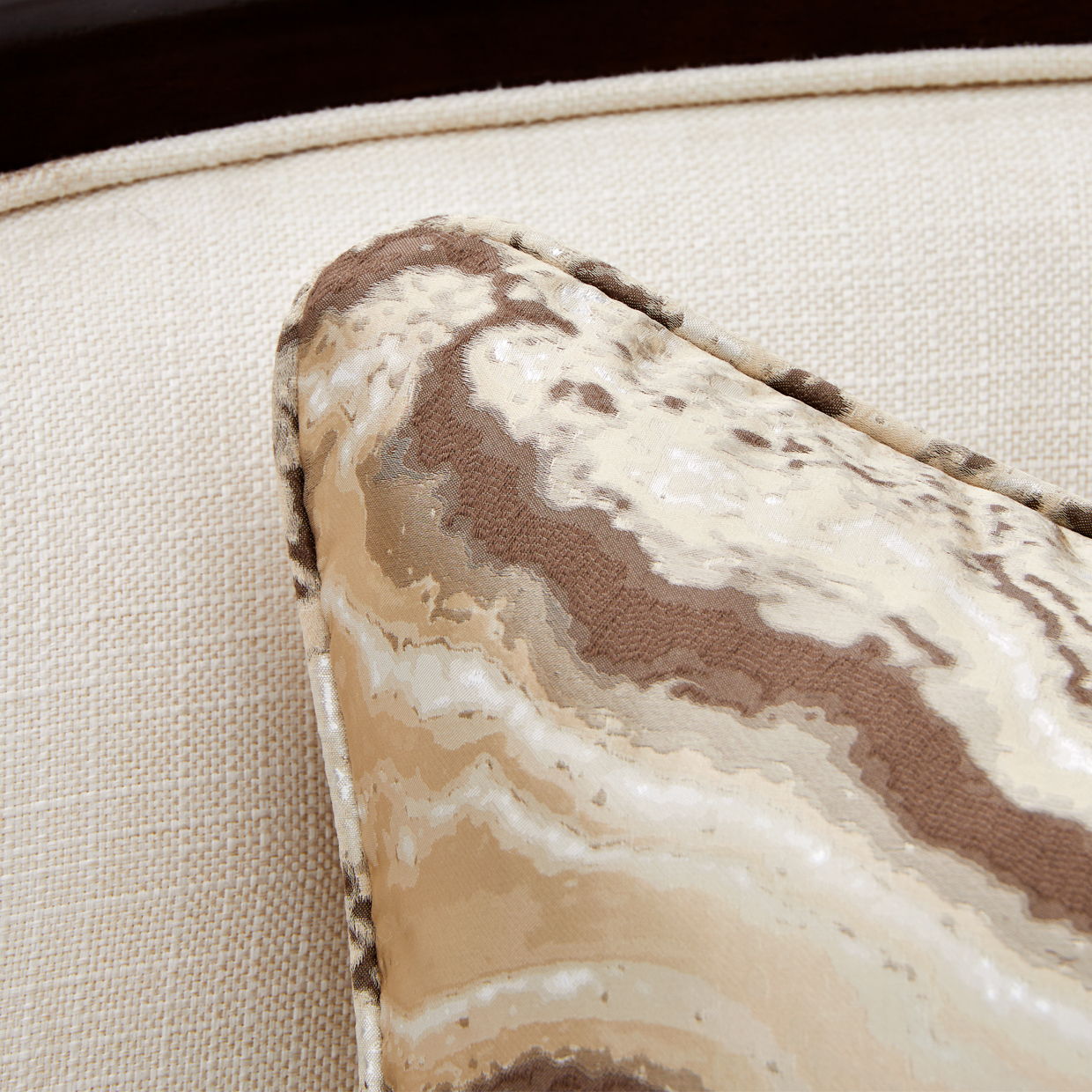 Belmont Place - Accent Chair - Cream / Espresso