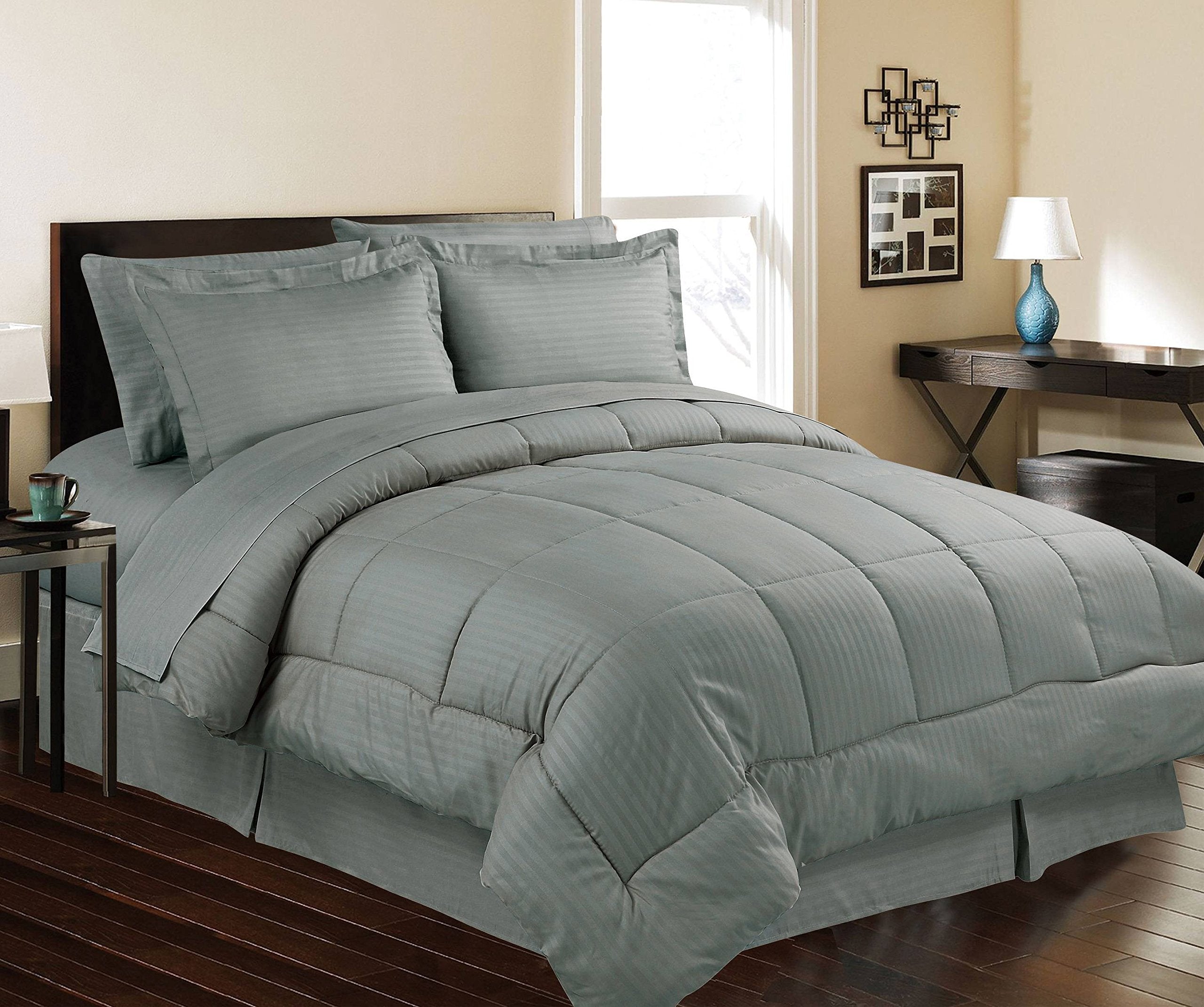 Decor&More Hotel Collection 8 Piece Bed in a Bag Down Alternative Comforter Set - Best Buy Furniture