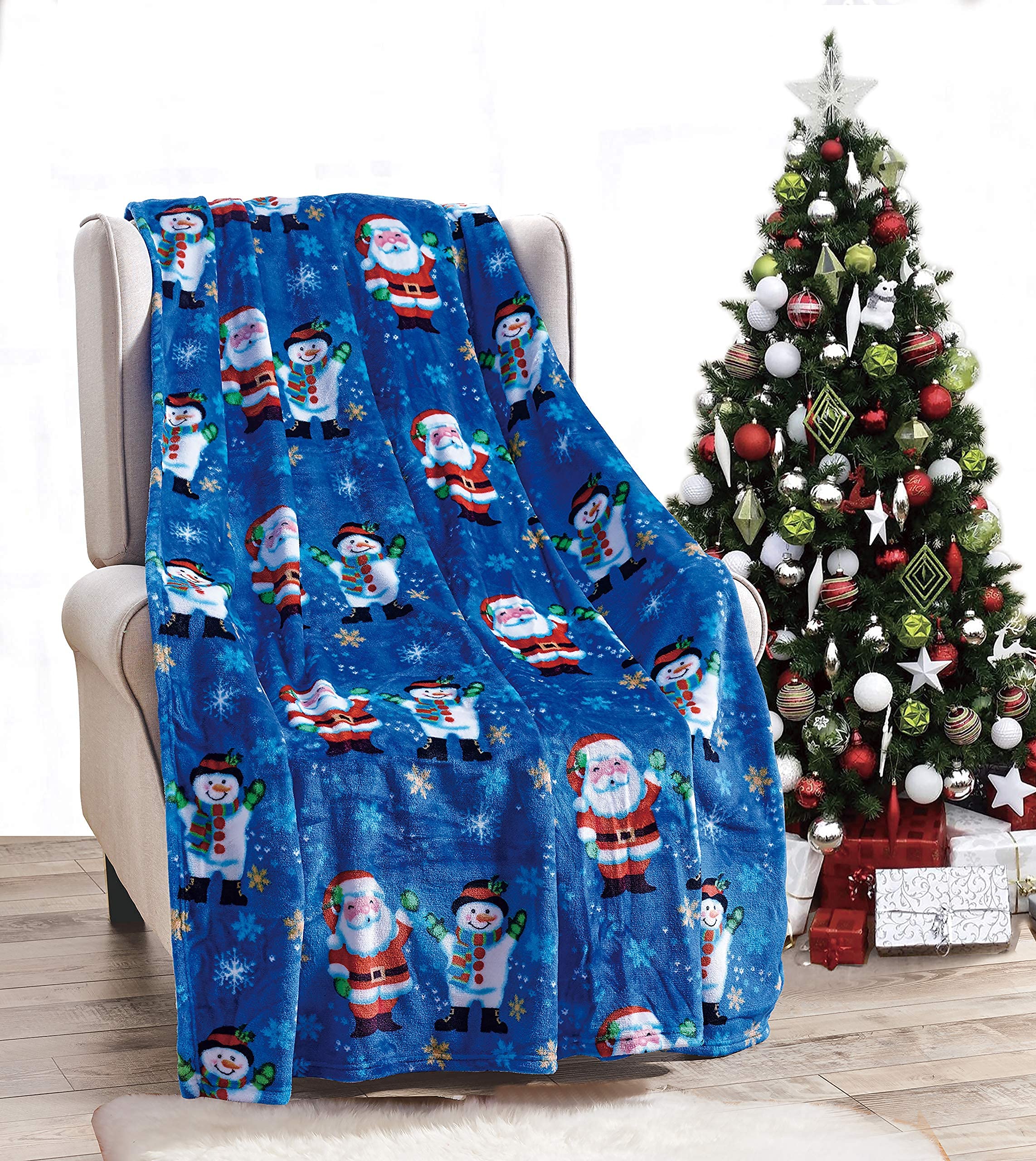 NobleHouse Velvet Touch Holiday Throw Fleece Blanket (50" x 60") - Best Buy Furniture