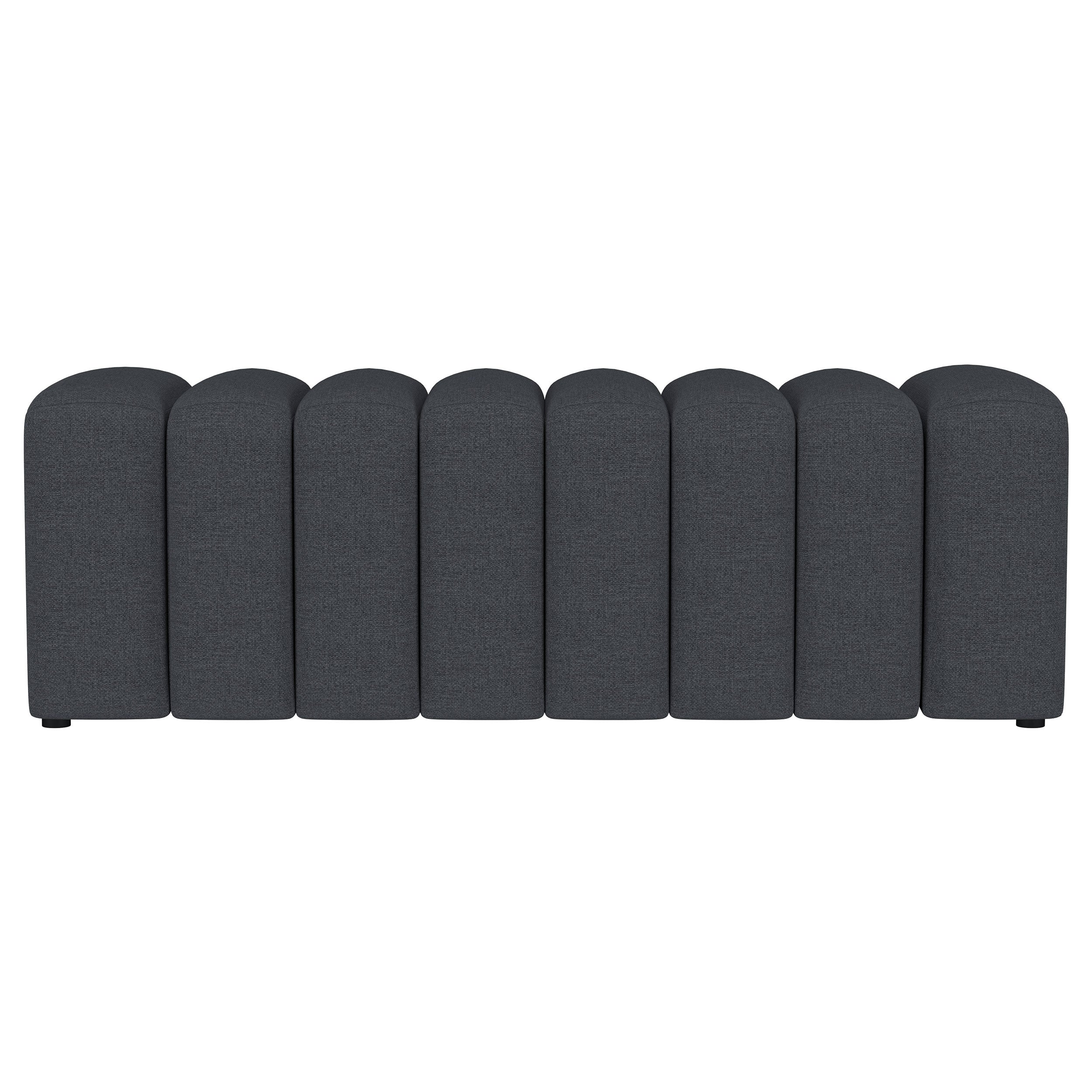 Summer Fabric Upholstered Tufted Accent Bench Charcoal-