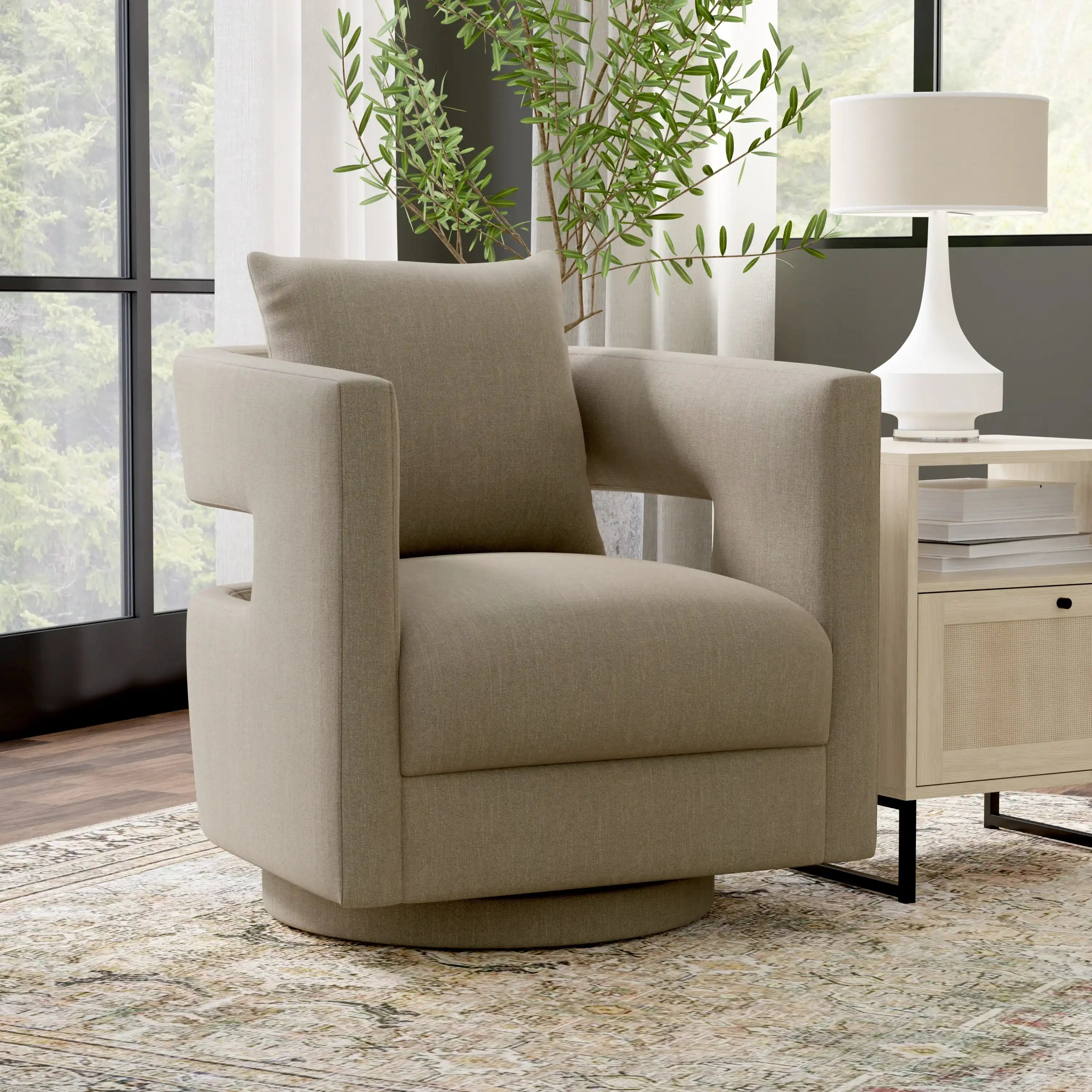 Supe Tan Swivel Chair