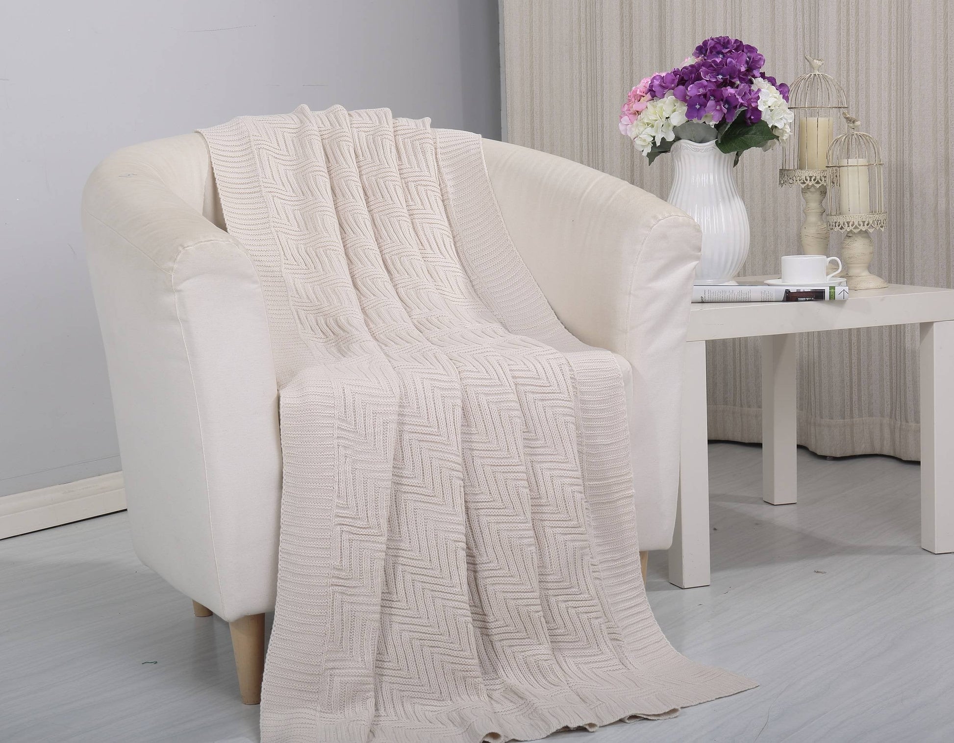 Faith, Hope, Love Home Decor Soft Piet Touch Classic Woven Knitted Throw Blanket - Best Buy Furniture