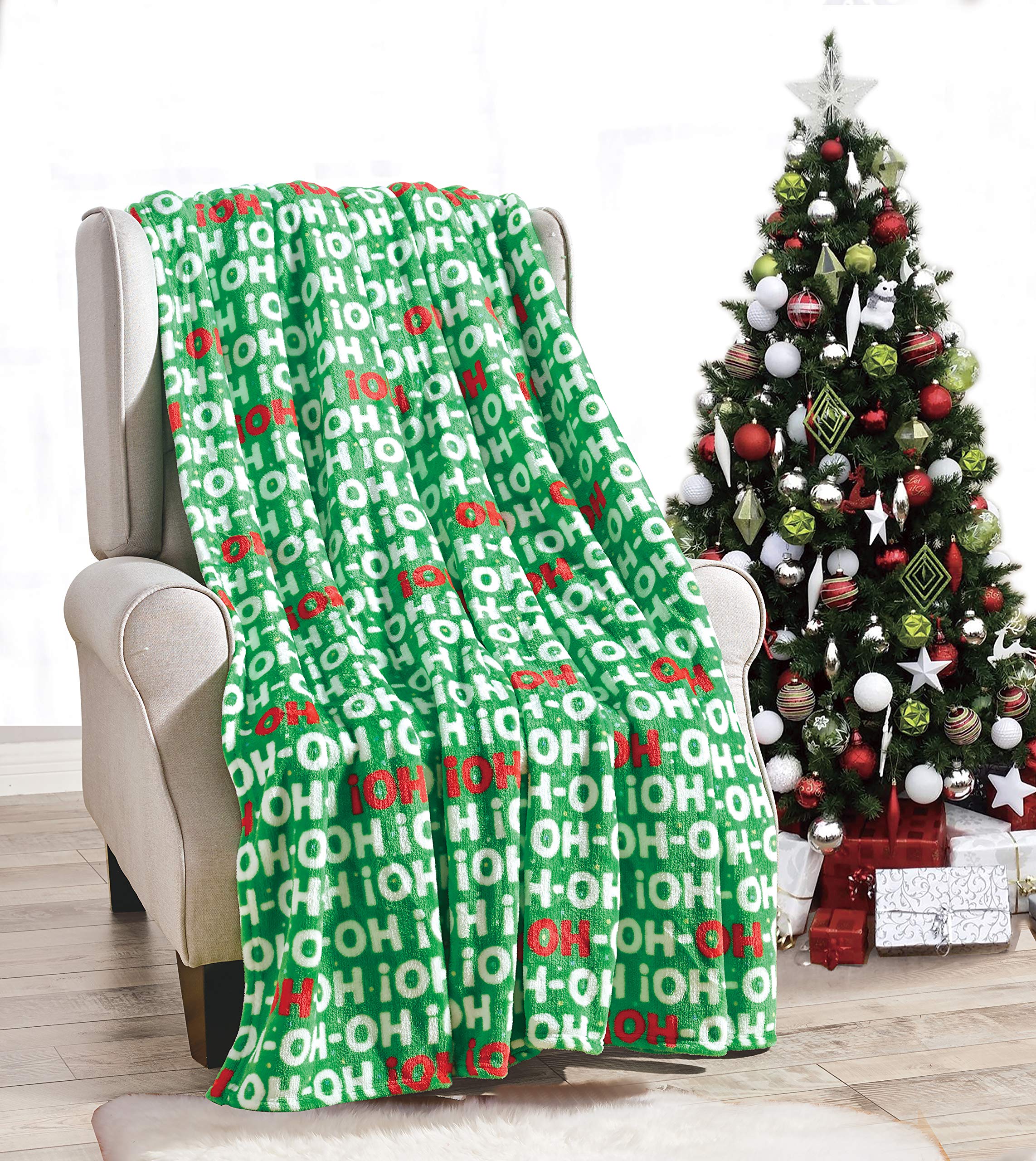 NobleHouse Velvet Touch Holiday Throw Fleece Blanket (50" x 60") - Best Buy Furniture