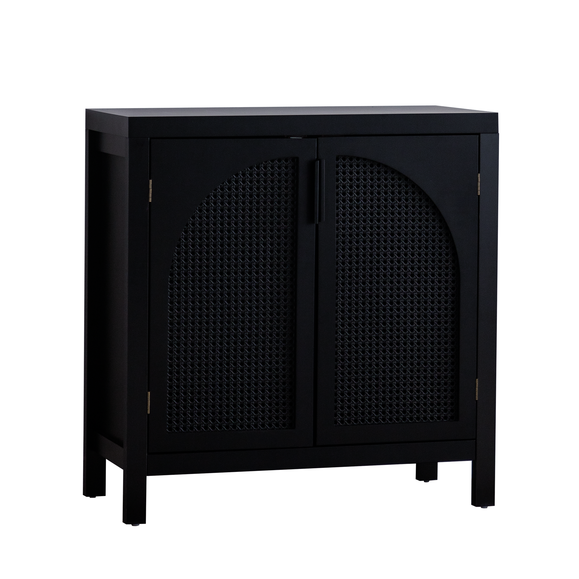 Black Accent Cabinet with 2 Doors 29 Inch Narrow Credenza