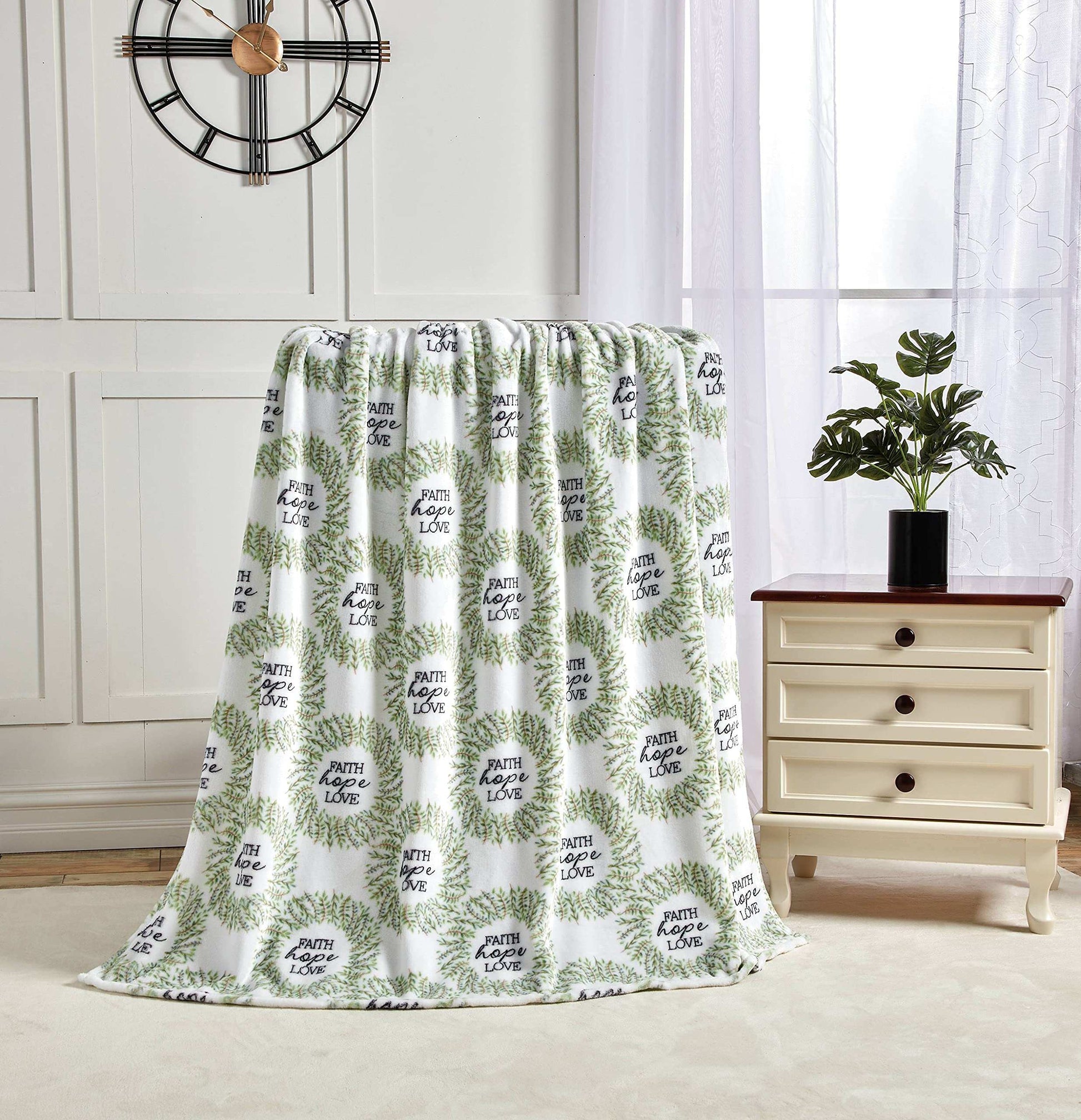 Faith, Hope, Love Home Décor Oversized Luxe Plush Throw Blanket - Best Buy Furniture