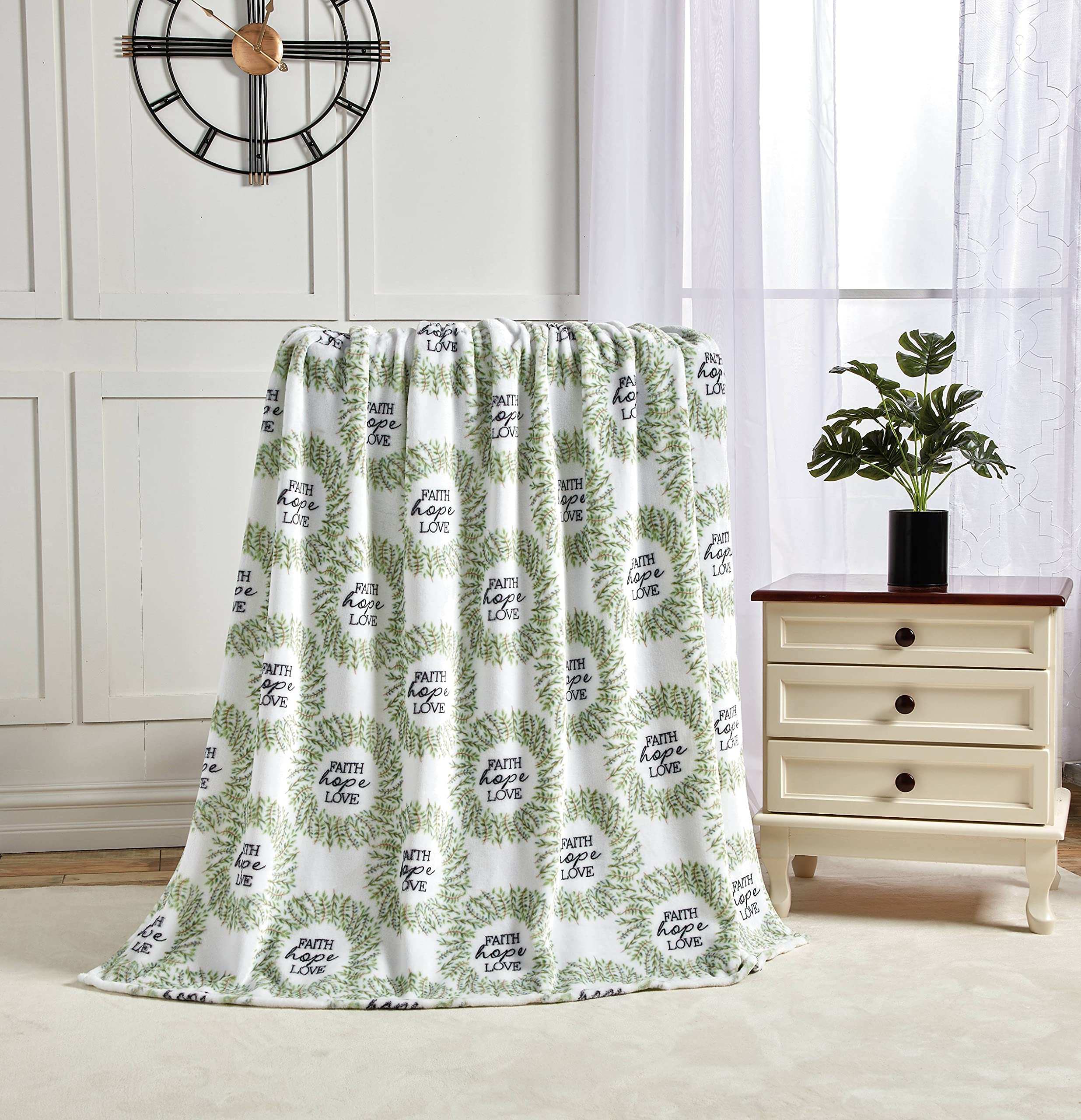 Faith, Hope, Love Home Décor Oversized Luxe Plush Throw Blanket - Best Buy Furniture