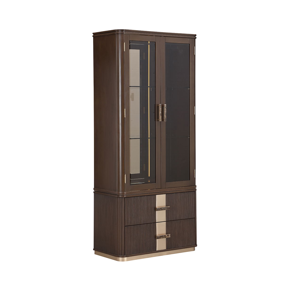 West Kensington - Display Cabinet - Medium Espresso - Best Buy Furniture