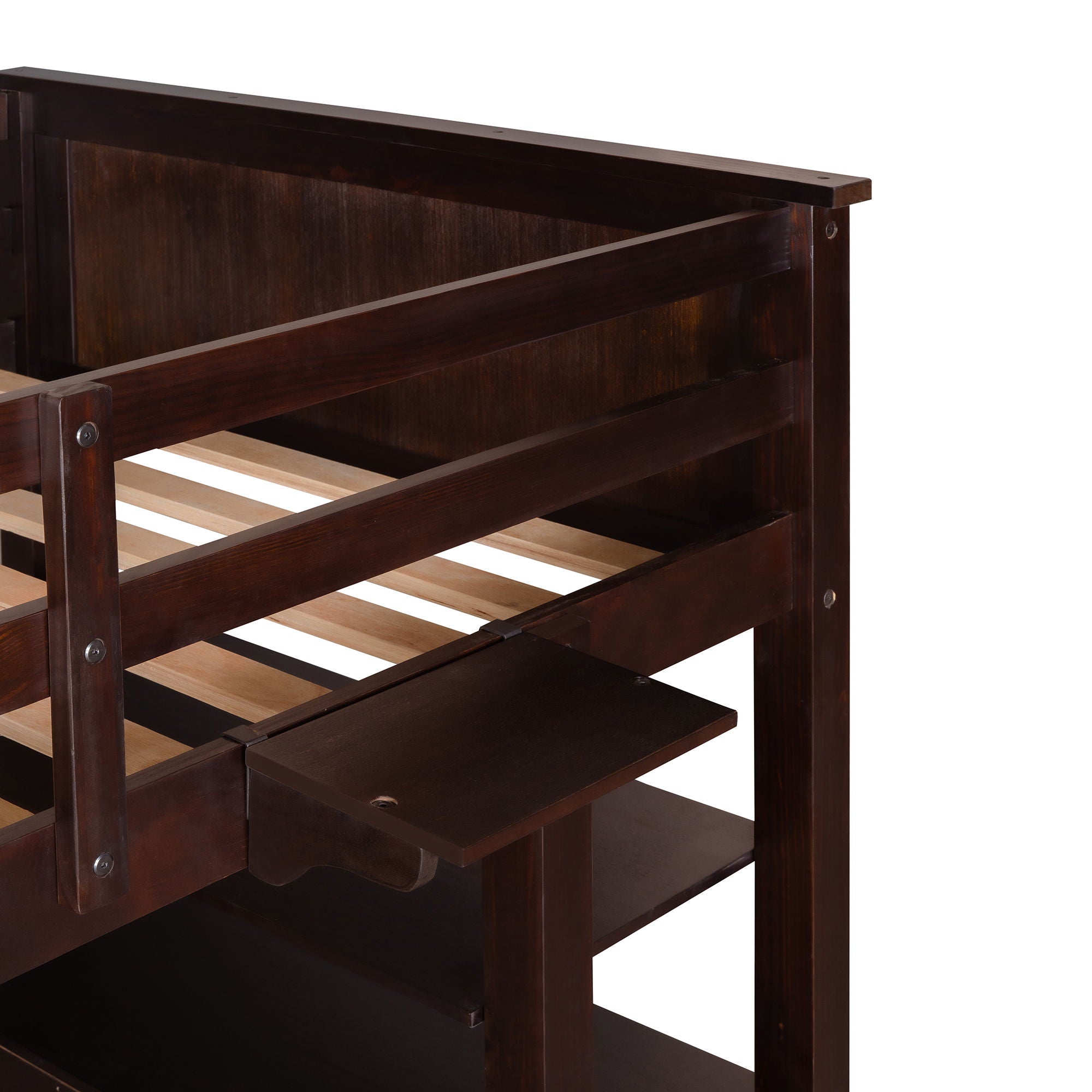 Loft Bed With Drawers With Desk And Shelves