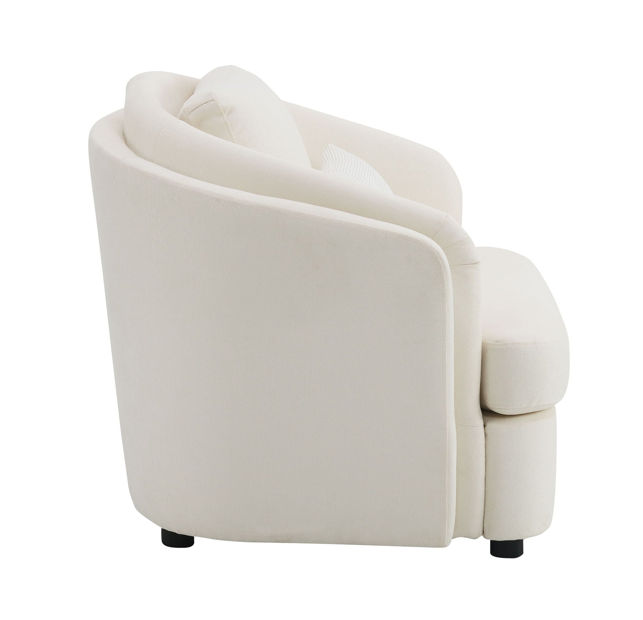 Mariko - Linen Chair With 1 Toss Pillow - Beige - Best Buy Furniture