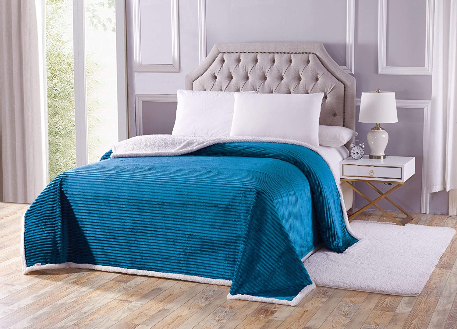 Home essentials corduroy sherpa blanket