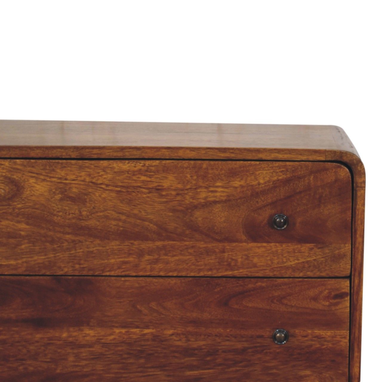 Curved Nordic Charm Cabinet - Brown