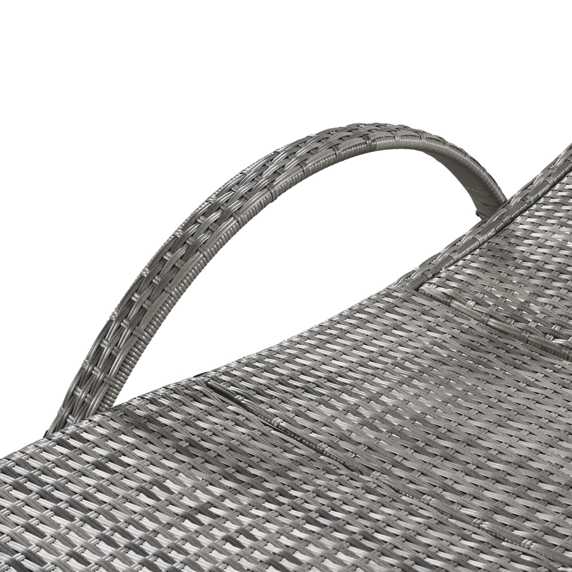 K&K 80" Outdoor Wicker Chaise Lounge Chairs Set of 2