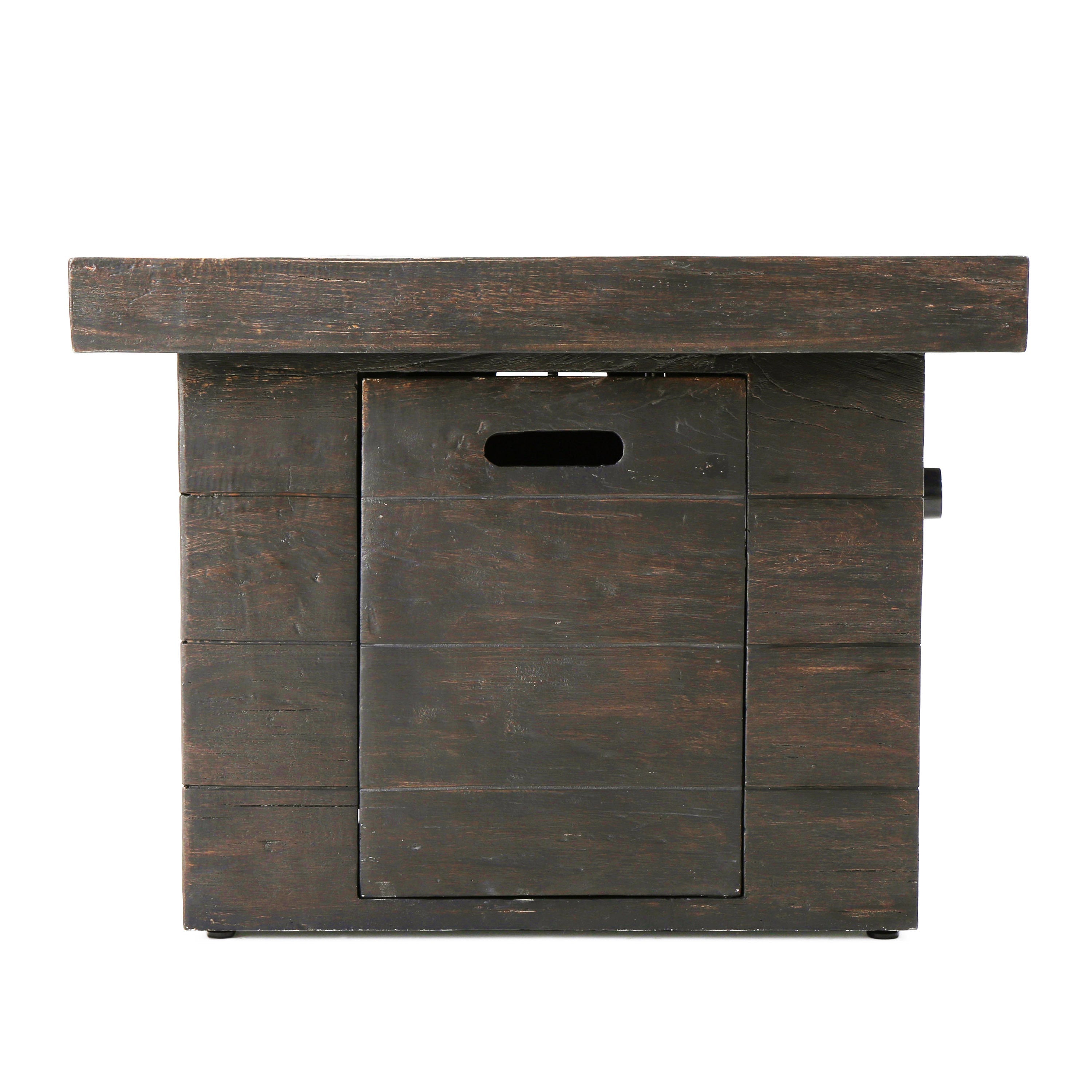 Anchorage 32'' Wood Square MGO Fire Pit Brown - 40,000 BTU