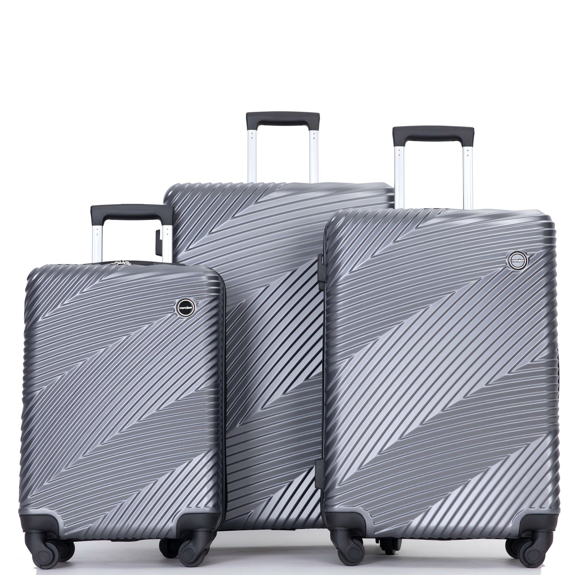 3 Piece Luggage Sets Lightweight Suitcase With Two Hooks, Spinner Wheels,