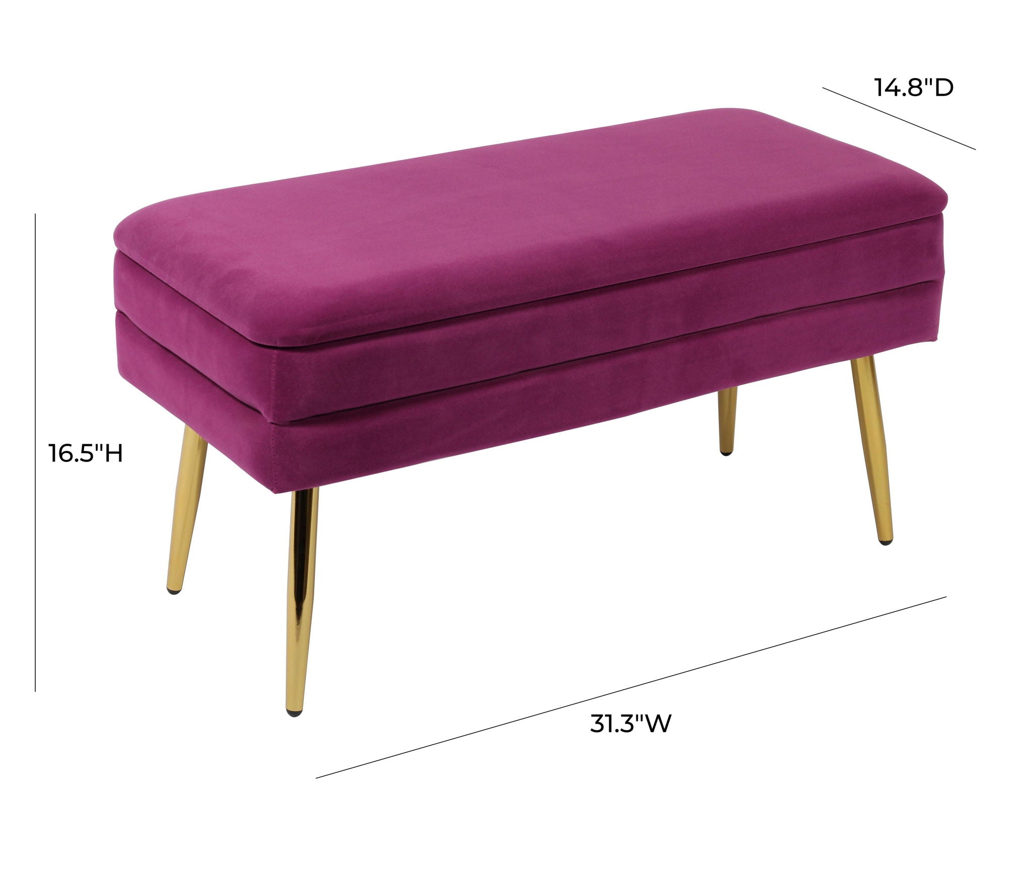 Ziva - Velvet Storage Bench