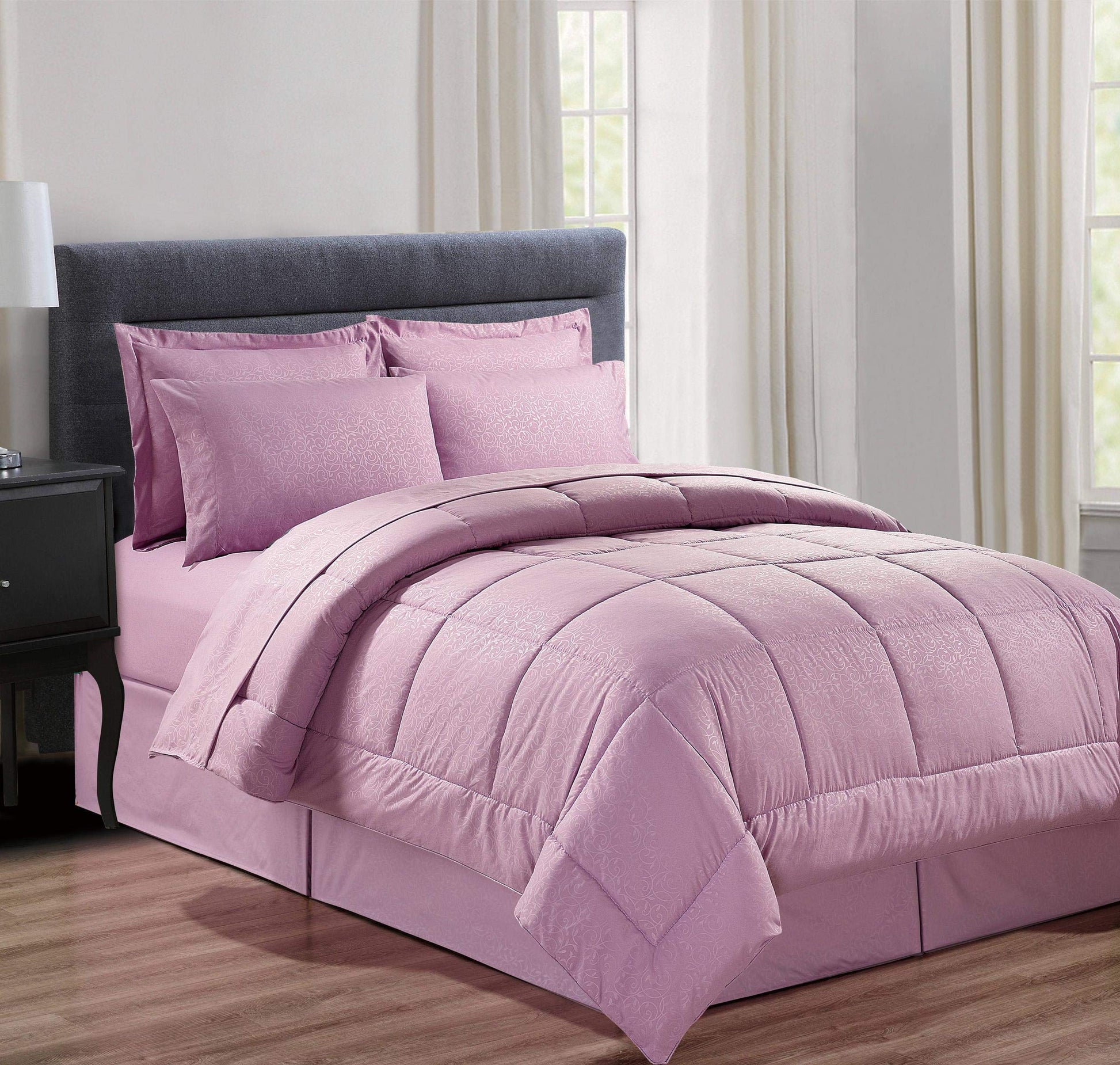 Decor&More Home Essentials 8 Piece Embossed Vine Bed in a Bag - Best Buy Furniture