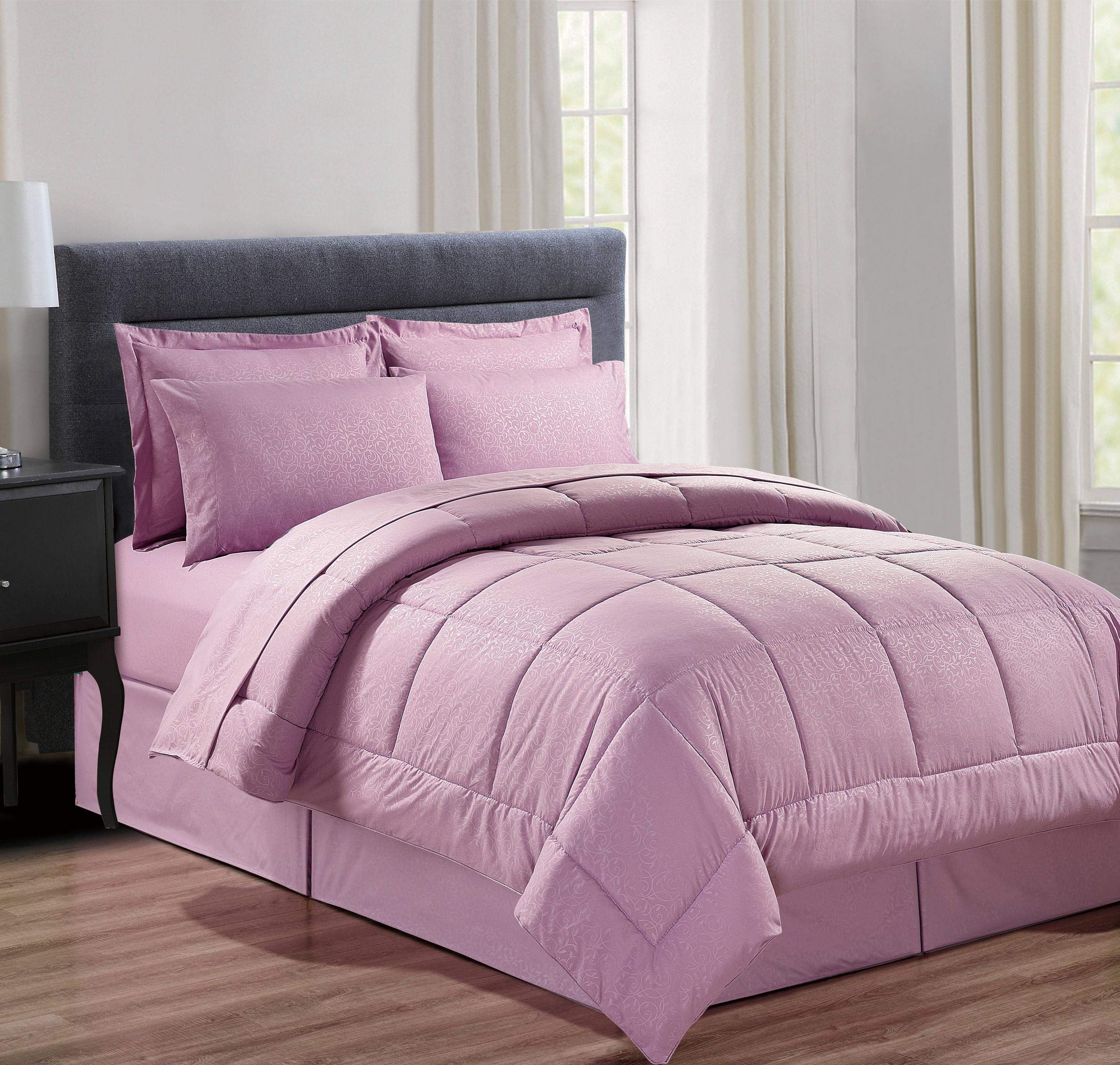 Decor&More Home Essentials 8 Piece Embossed Vine Bed in a Bag - Best Buy Furniture