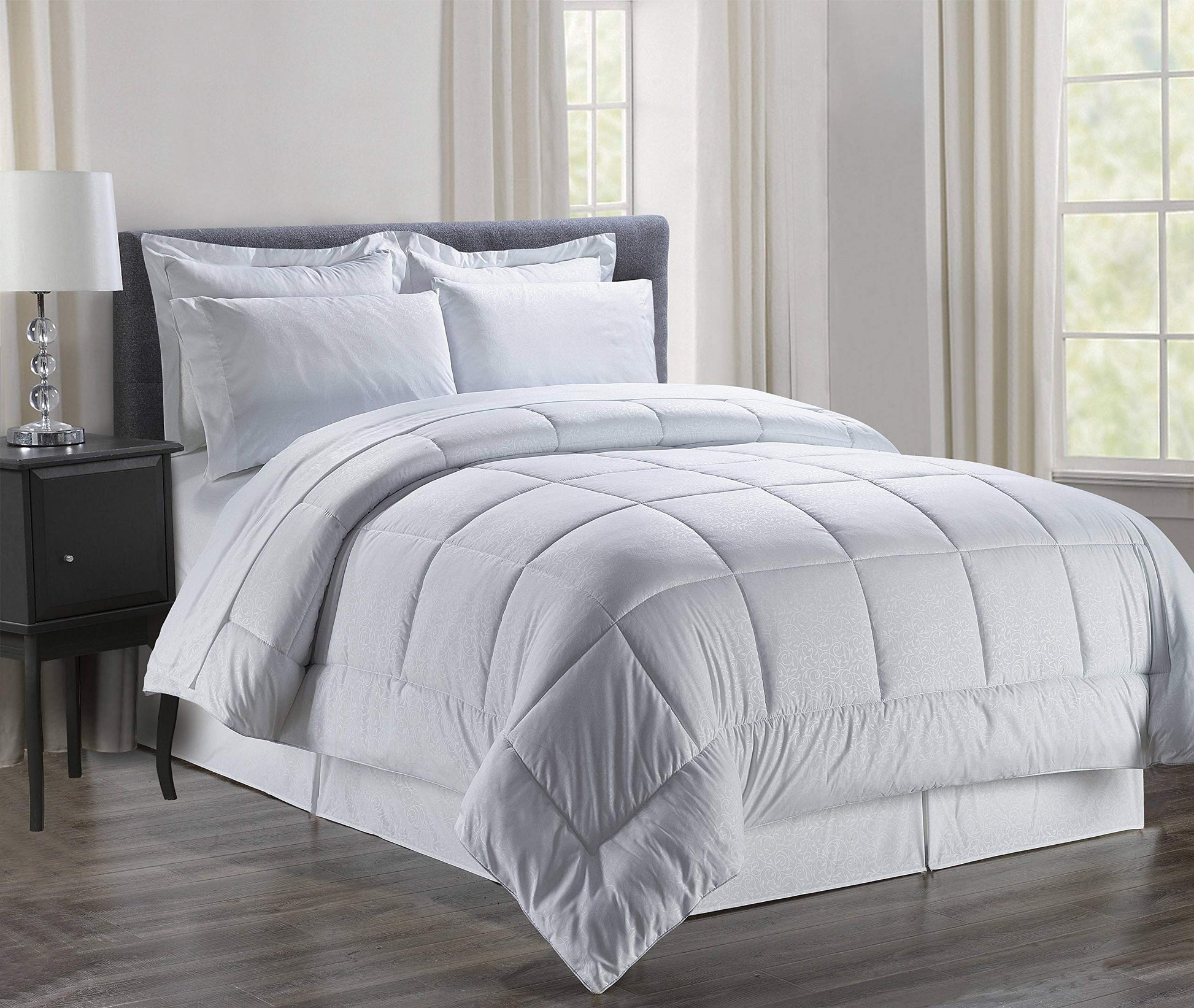 Decor&More Home Essentials 8 Piece Embossed Vine Bed in a Bag - Best Buy Furniture