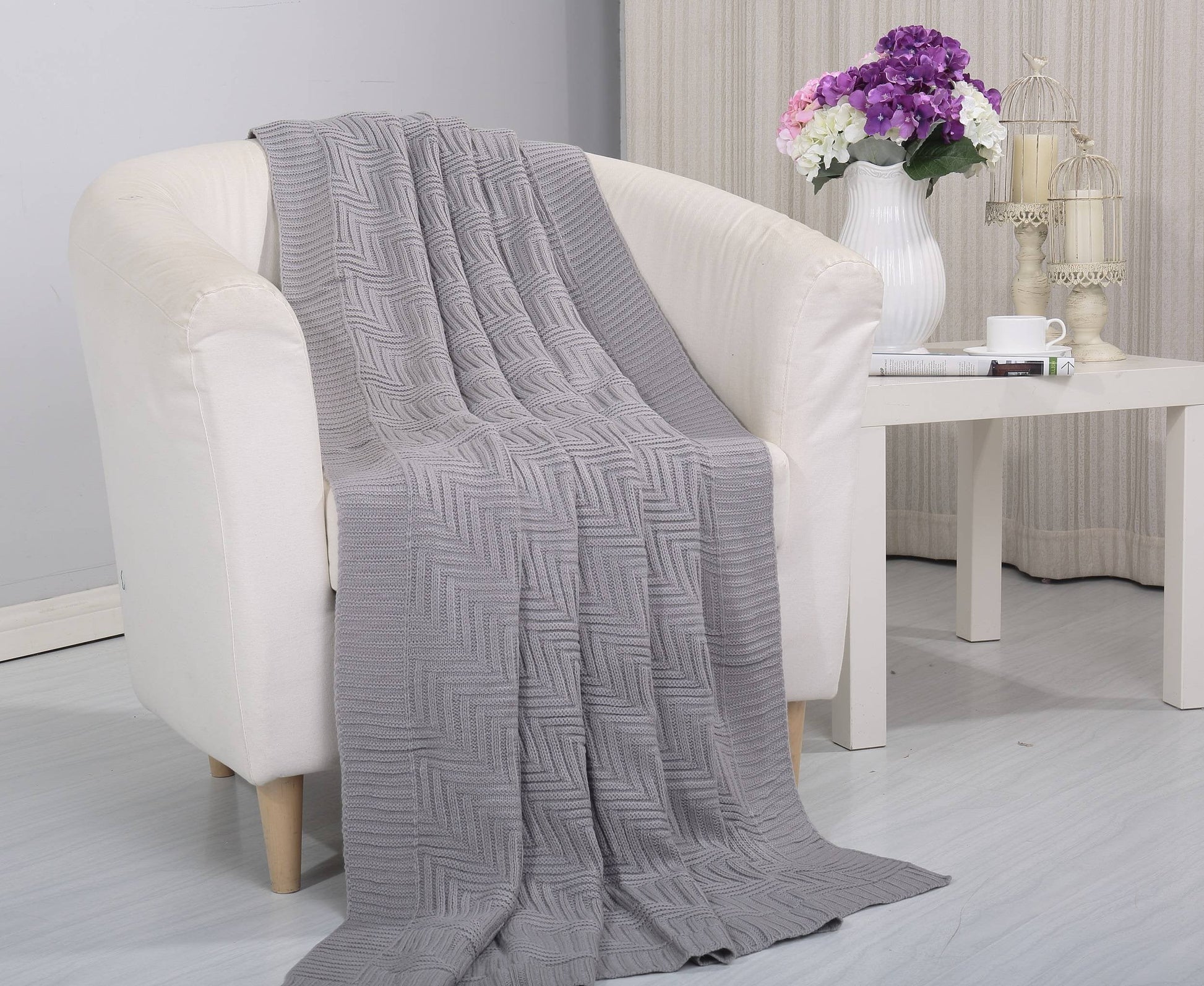 Faith, Hope, Love Home Decor Soft Piet Touch Classic Woven Knitted Throw Blanket - Best Buy Furniture