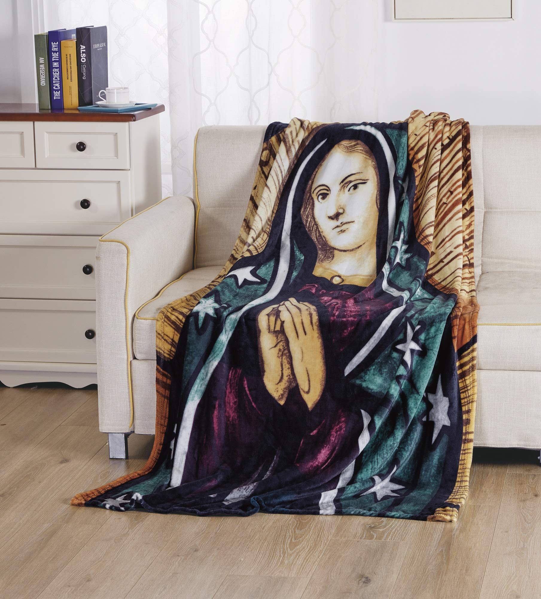 Decor&More Religious 50" x 70" Oversized Super Soft Microplush Throw Blanket - Best Buy Furniture