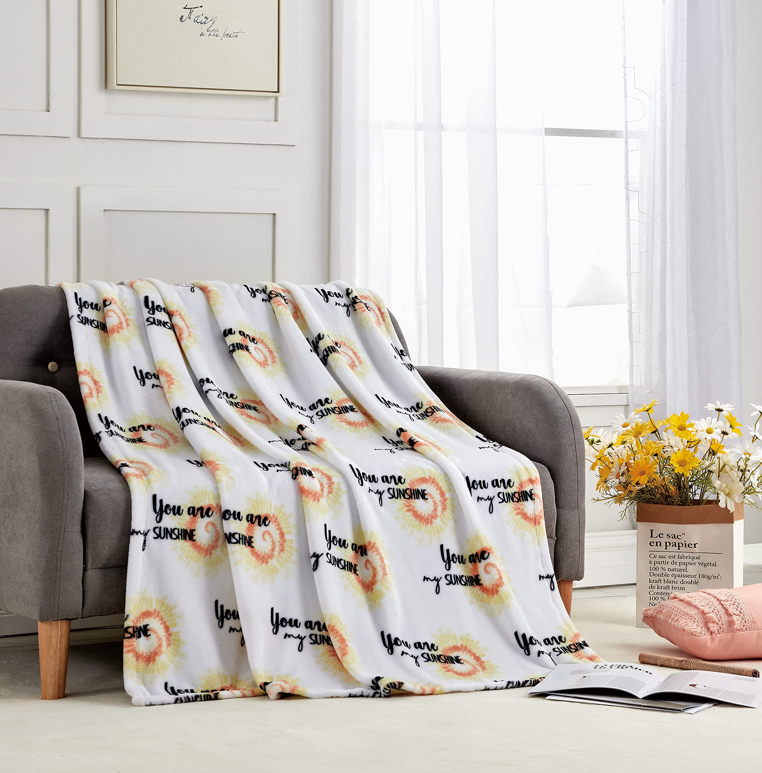 Decor&More Summertime Fun by Decor&More Extra Soft Throw Blanket (50 x 70) - My Sunshine, MySunshineThrow - Best Buy Furniture