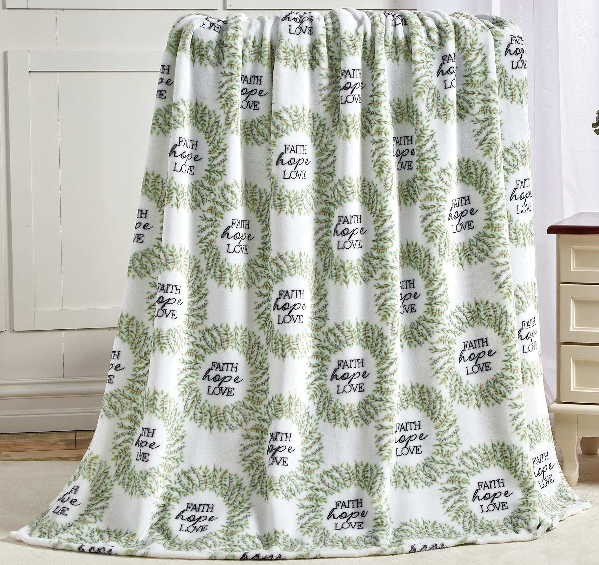 Faith, Hope, Love Home Décor Oversized Luxe Plush Throw Blanket - Best Buy Furniture