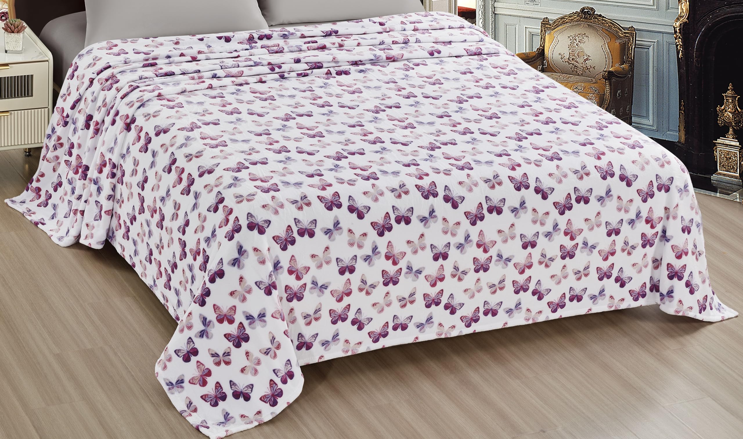 Faith, Hope, Love Home Decor Oversized Rose Butterfly Blanket - Best Buy Furniture