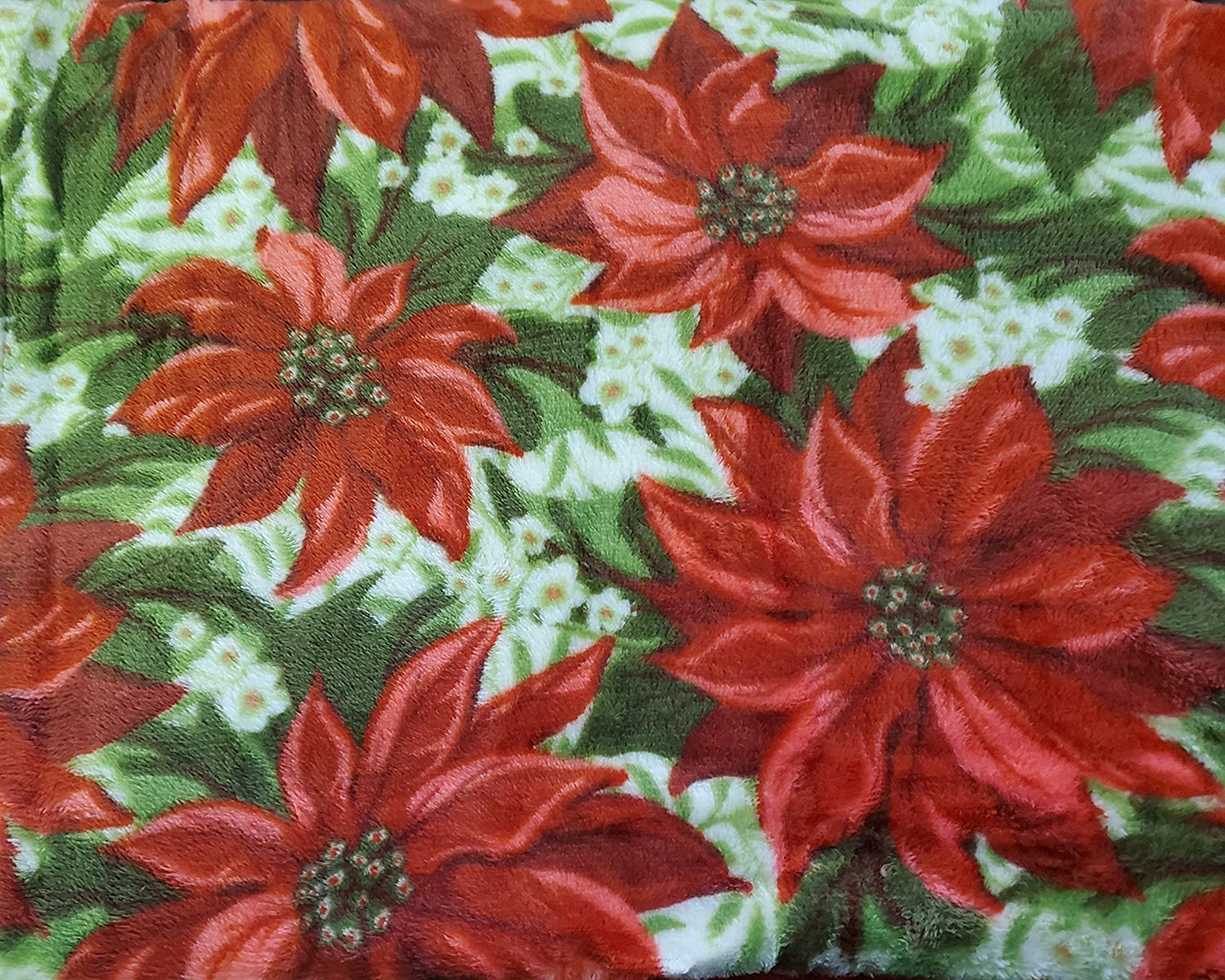 Home essentials christmas throw (50" x 60") - poinsettia